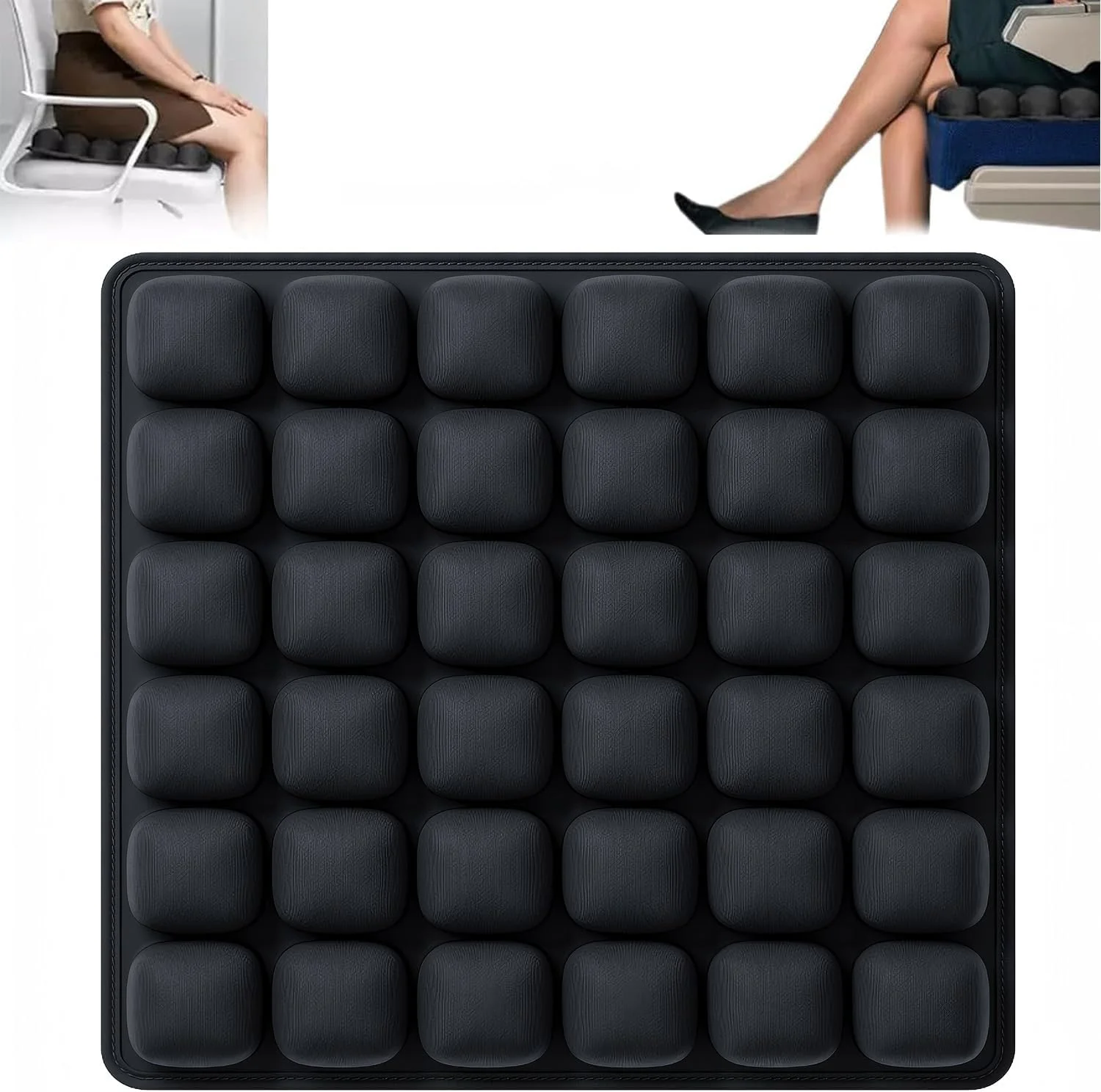 بالشتک صندلی مسافرتی، بالشتک های هوای سه بعدی راحت، بالشتک مسافرتی بادی برای هواپیما، صندلی ماشین، صندلی اداری، ویلچر، بالشتک های کف، تسکین فشار خود باد شونده با 36 ایربگ