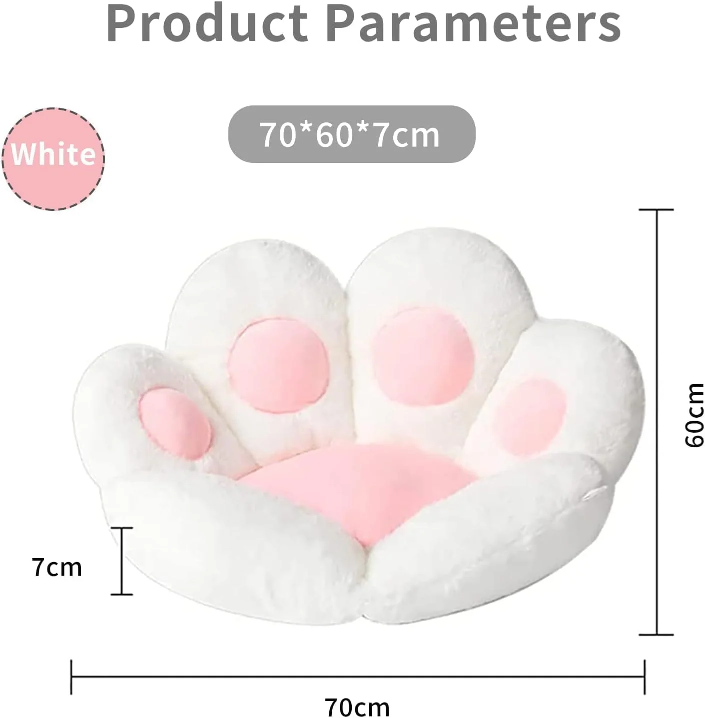 بالشتک پنجه گربه ای THMINS، بالشتک صندلی، پنجه خرس، مبل تنبل، بالش زمینی اداری، پد صندلی مخملی زیبا برای صندلی گیمینگ، برای دکور اتاق خواب ناهار خوری سفید بالشتک پنجه گربه ای THMINS، بالشتک صندلی، پنجه خرس، مبل تنبل، بالش زمینی اداری، پد صندلی مخملی زیبا برای صندلی گیمینگ، برای دکور اتاق خواب ناهار خوری سفید