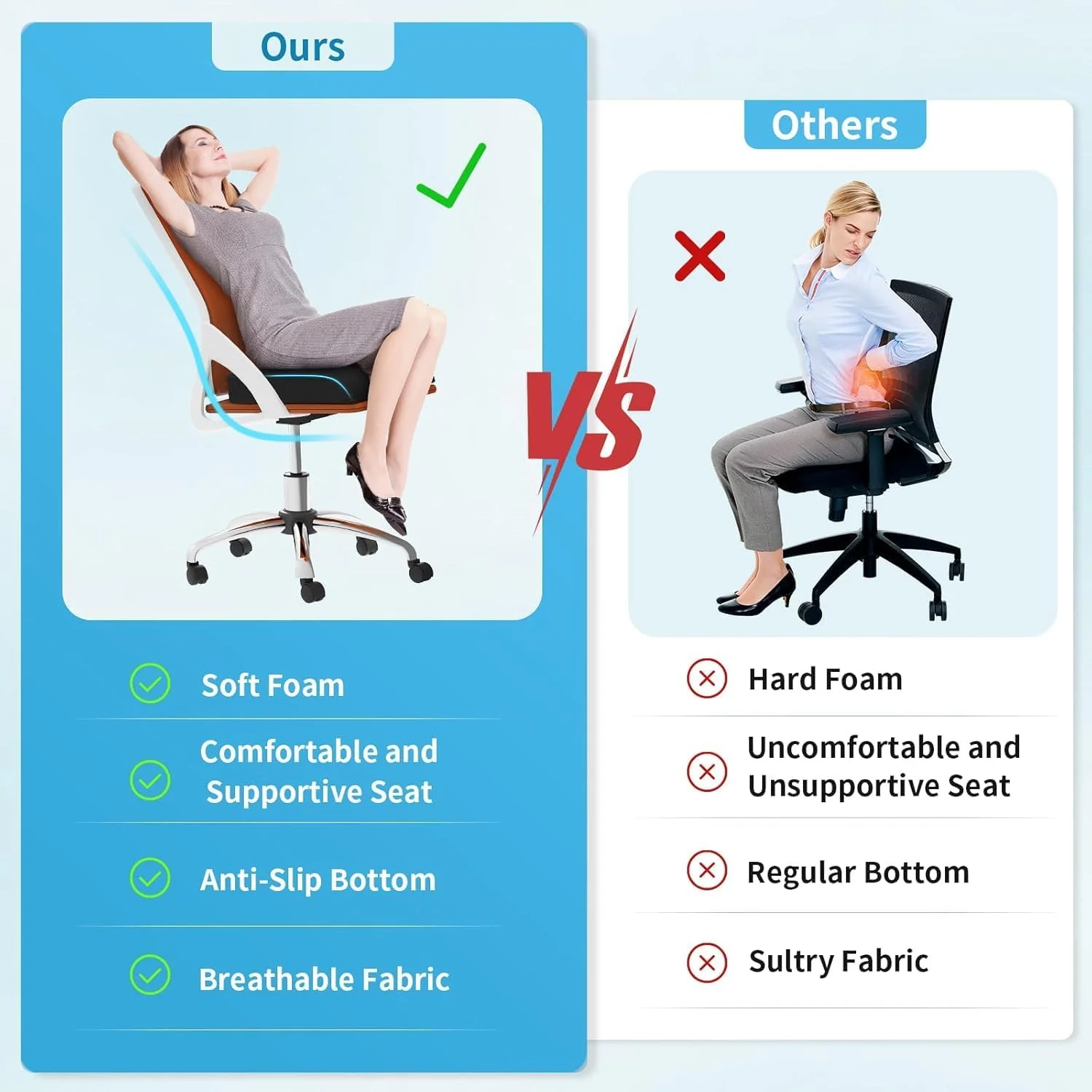 بالشتک صندلی بزرگ TranquilRelax، بالشتک فوم حافظهدار برای نشستن طولانی مدت روی صندلی اداری، خانه و ماشین، پد صندلی ضد لغزش برای تسکین درد کمر، سیاتیک، باسن و دنبالچه (مشکی) بالشتک صندلی بزرگ TranquilRelax، بالشتک فوم حافظهدار برای نشستن طولانی مدت روی صندلی اداری، خانه و ماشین، پد صندلی ضد لغزش برای تسکین درد کمر، سیاتیک، باسن و دنبالچه (مشکی)