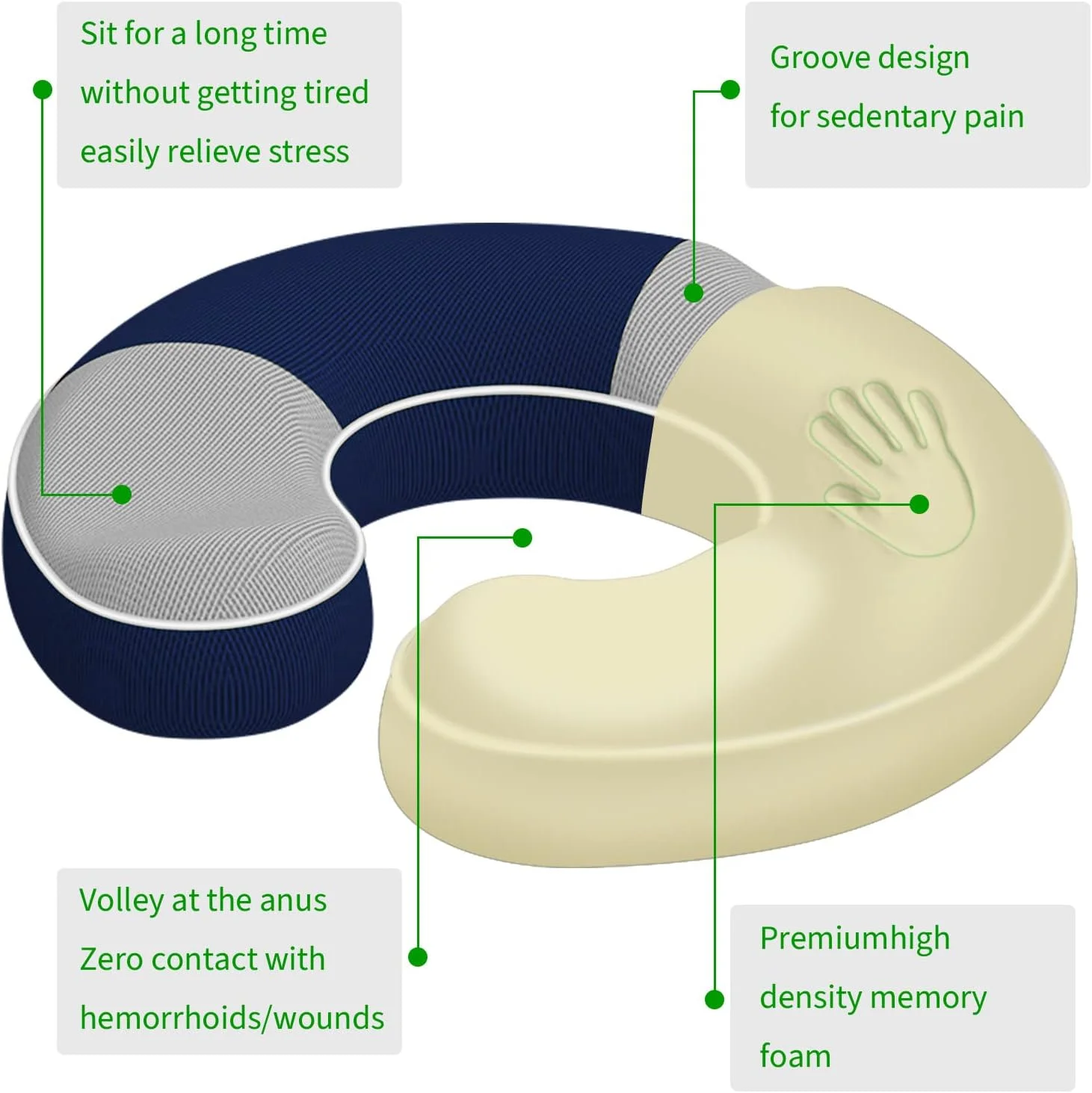 بالشتک دوناتی ممتاز یوربازار برای هموروئید و دنبالچه، بالشتک صندلی مموری فوم برای خانه، صندلی اداری، ماشین، زخم بستر، جراحی ارتوپدی بعد از زایمان، کاهش درد دنبالچه بالشتک دوناتی ممتاز یوربازار برای هموروئید و دنبالچه، بالشتک صندلی مموری فوم برای خانه، صندلی اداری، ماشین، زخم بستر، جراحی ارتوپدی بعد از زایمان، کاهش درد دنبالچه