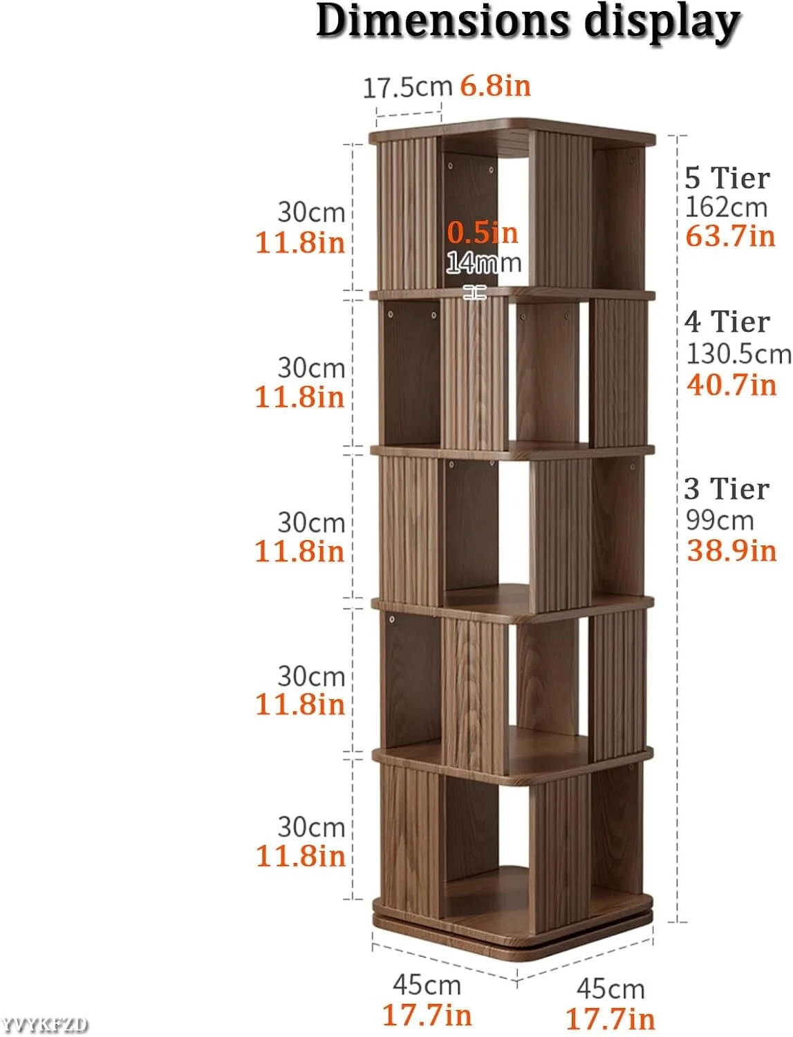 قفسه کتاب چوبی گردان YVYKFZD، برج قفسه کتاب چرخشی 360 درجه، قفسه نگهداری ایستاده، سازمان دهنده قفسه کتاب گوشه مربعی، برای فضای کوچک، اتاق خواب (سفید، 3 طبقه 45x45x99 سانتی متر) قفسه کتاب چوبی گردان YVYKFZD، برج قفسه کتاب چرخشی 360 درجه، قفسه نگهداری ایستاده، سازمان دهنده قفسه کتاب گوشه مربعی، برای فضای کوچک، اتاق خواب (سفید، 3 طبقه 45x45x99 سانتی متر)