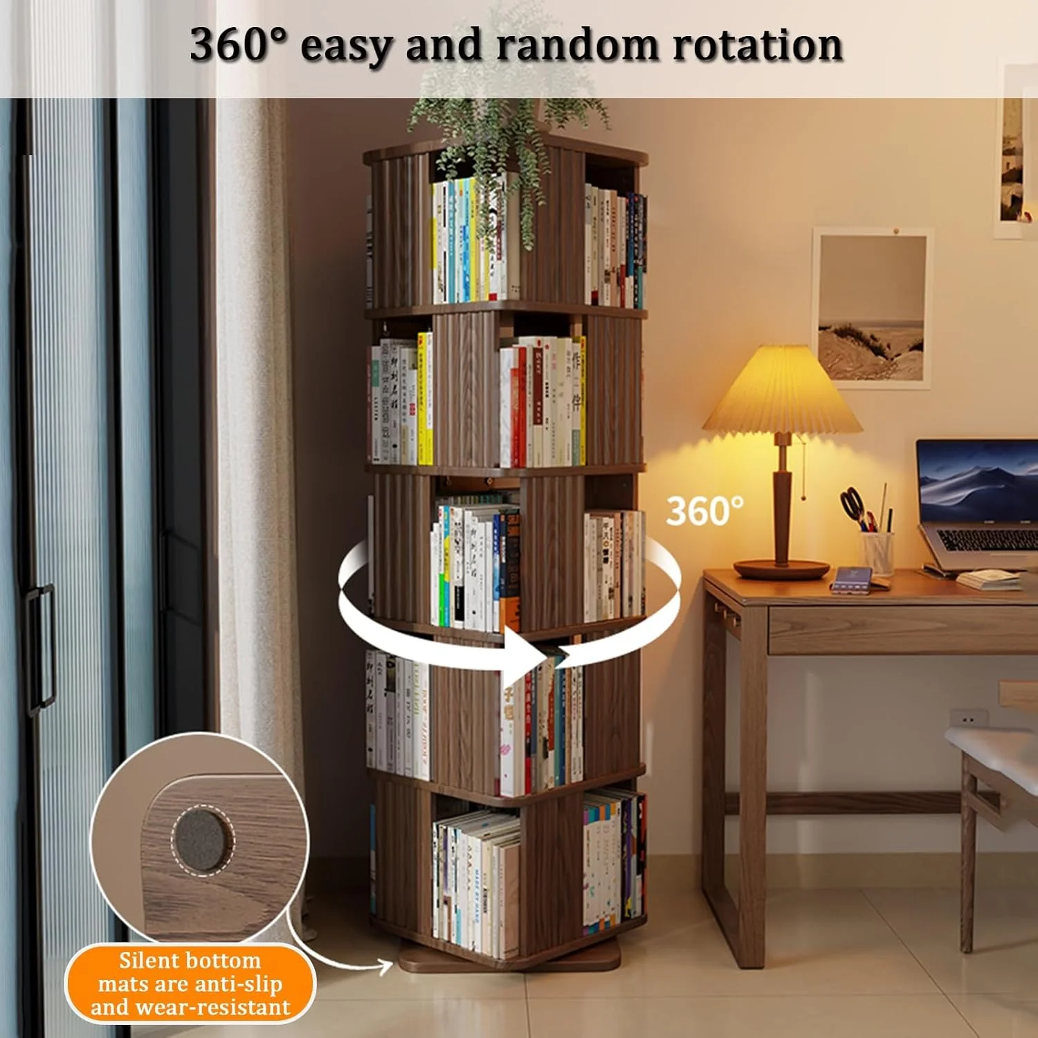 قفسه کتاب چوبی گردان YVYKFZD، برج قفسه کتاب چرخشی 360 درجه، قفسه نگهداری ایستاده، سازمان دهنده قفسه کتاب گوشه مربعی، برای فضای کوچک، اتاق خواب (سفید، 3 طبقه 45x45x99 سانتی متر) قفسه کتاب چوبی گردان YVYKFZD، برج قفسه کتاب چرخشی 360 درجه، قفسه نگهداری ایستاده، سازمان دهنده قفسه کتاب گوشه مربعی، برای فضای کوچک، اتاق خواب (سفید، 3 طبقه 45x45x99 سانتی متر)