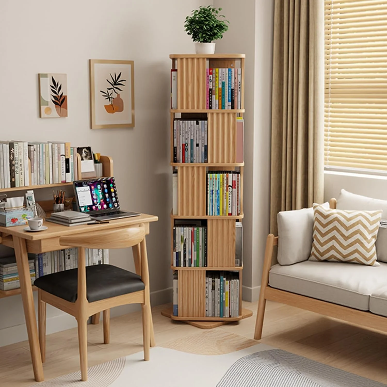 قفسه کتاب چوبی گردان YVYKFZD، برج قفسه کتاب چرخشی 360 درجه، قفسه نگهداری ایستاده، سازمان دهنده قفسه کتاب گوشه مربعی، برای فضای کوچک، اتاق خواب (سفید، 3 طبقه 45x45x99 سانتی متر) قفسه کتاب چوبی گردان YVYKFZD، برج قفسه کتاب چرخشی 360 درجه، قفسه نگهداری ایستاده، سازمان دهنده قفسه کتاب گوشه مربعی، برای فضای کوچک، اتاق خواب (سفید، 3 طبقه 45x45x99 سانتی متر)