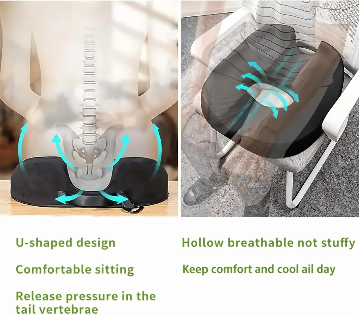 بالشتک دنبالچه Warmiehomy برای تسکین درد دنبالچه، بالشتک بزرگ ارگونومیک صندلی اداری، بالشتک صندلی فوم حافظه دار برای سیاتیک، بالشتک صندلی کاهش فشار برای صندلی اداری، صندلی گیمینگ، ماشین، ویلچر بالشتک دنبالچه Warmiehomy برای تسکین درد دنبالچه، بالشتک بزرگ ارگونومیک صندلی اداری، بالشتک صندلی فوم حافظه دار برای سیاتیک، بالشتک صندلی کاهش فشار برای صندلی اداری، صندلی گیمینگ، ماشین، ویلچر