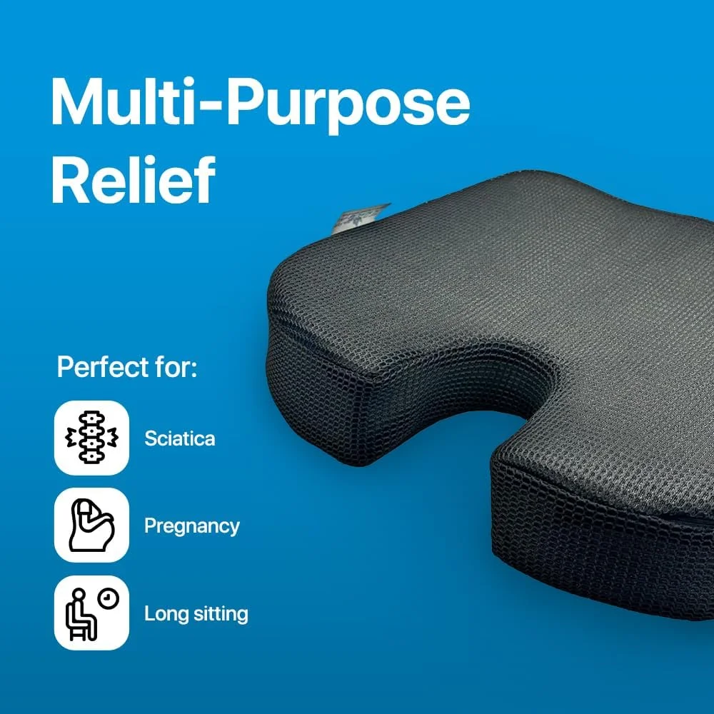 بالشتک صندلی مموری فوم برای تسکین درد دنبالچه، بالشتک صندلی ارتوپدی برای صندلی اداری، صندلی ماشین، هواپیما، بالشت ماساژ دنبالچه راحت برای کارمندان اداری که طولانی مدت می نشینند، رانندگان ماشین بالشتک صندلی مموری فوم برای تسکین درد دنبالچه، بالشتک صندلی ارتوپدی برای صندلی اداری، صندلی ماشین، هواپیما، بالشت ماساژ دنبالچه راحت برای کارمندان اداری که طولانی مدت می نشینند، رانندگان ماشین