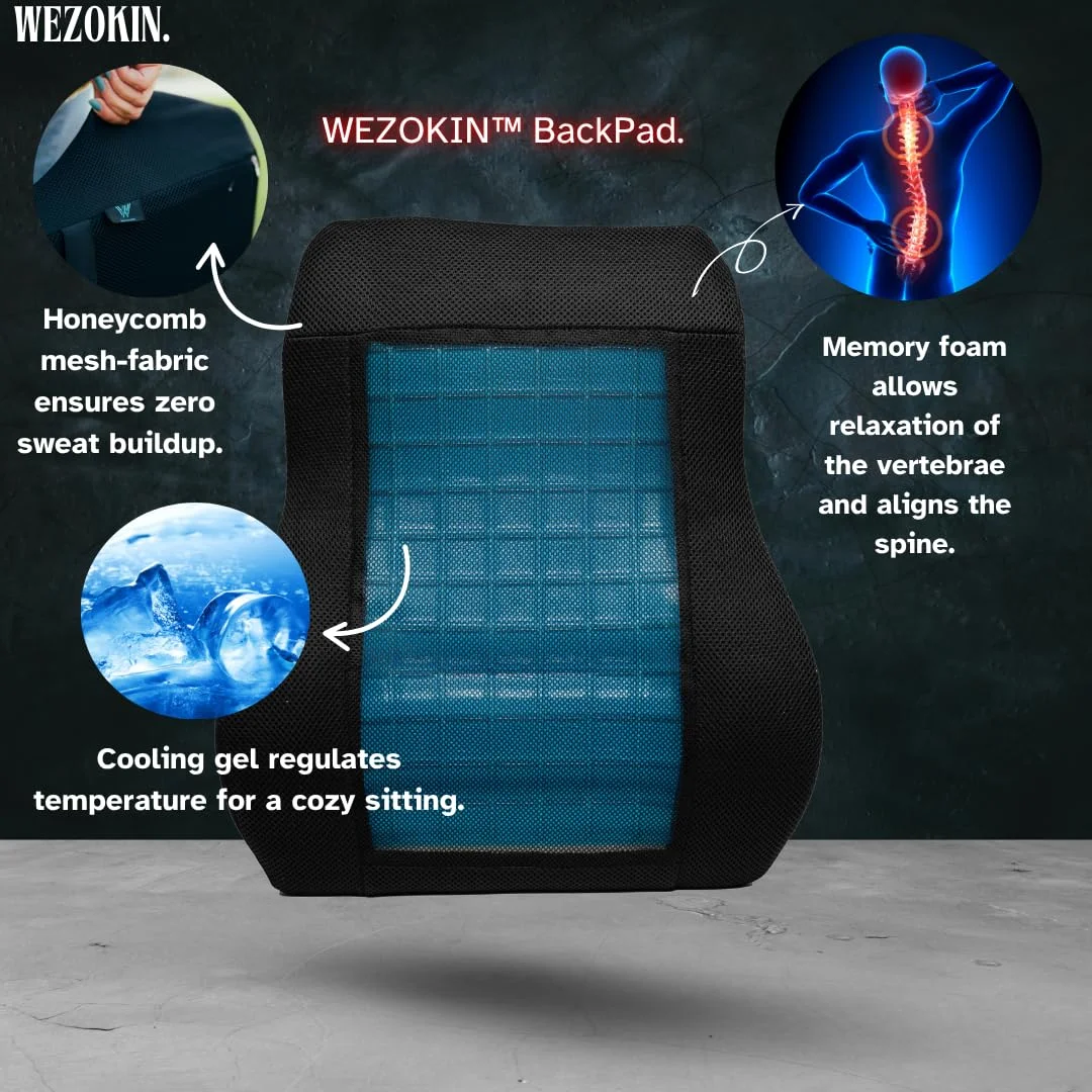 بالشتک فوم حافظهدار WEZOKIN برای صندلی اداری، روکش صندلی خودرو و صندلی تکیه گاه دار، پشتیبانی ارگونومیک از کمر، لوازم جانبی خودرو برای تسکین درد و اصلاح کننده وضعیت بدن بالشتک فوم حافظهدار WEZOKIN برای صندلی اداری، روکش صندلی خودرو و صندلی تکیه گاه دار، پشتیبانی ارگونومیک از کمر، لوازم جانبی خودرو برای تسکین درد و اصلاح کننده وضعیت بدن