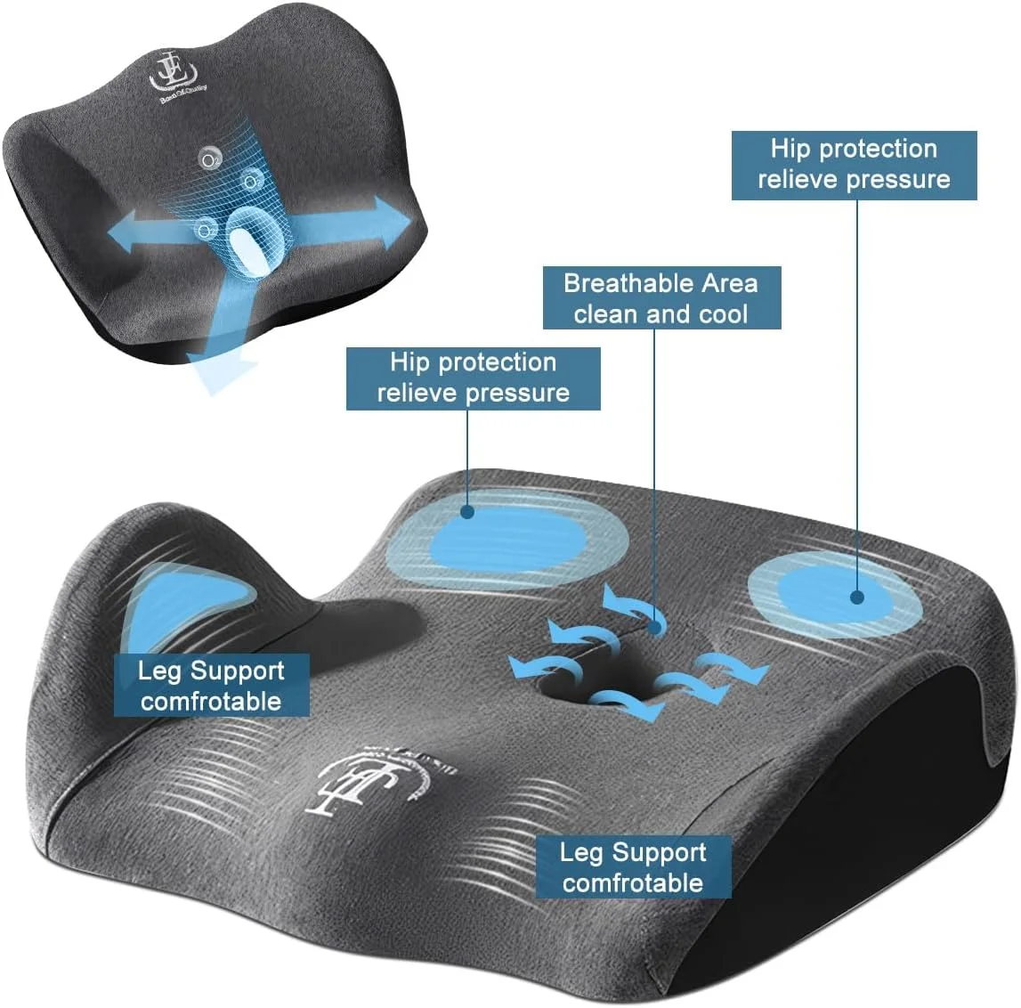 کوسن پشتیبانی کمری، بالشتک صندلی برای صندلی اداری بالشتک فوم حافظه دار با روکش قابل شستشو، پد پشتیبانی ارگونومیک برای تسکین درد دنبالچه، کمردرد، سیاتیک، مناسب برای خانه و ماشین کوسن پشتیبانی کمری، بالشتک صندلی برای صندلی اداری بالشتک فوم حافظه دار با روکش قابل شستشو، پد پشتیبانی ارگونومیک برای تسکین درد دنبالچه، کمردرد، سیاتیک، مناسب برای خانه و ماشین