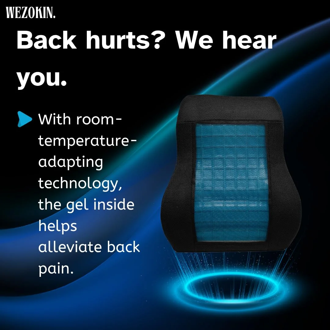 بالشتک فوم حافظهدار WEZOKIN برای صندلی اداری، روکش صندلی خودرو و صندلی تکیه گاه دار، پشتیبانی ارگونومیک از کمر، لوازم جانبی خودرو برای تسکین درد و اصلاح کننده وضعیت بدن بالشتک فوم حافظهدار WEZOKIN برای صندلی اداری، روکش صندلی خودرو و صندلی تکیه گاه دار، پشتیبانی ارگونومیک از کمر، لوازم جانبی خودرو برای تسکین درد و اصلاح کننده وضعیت بدن