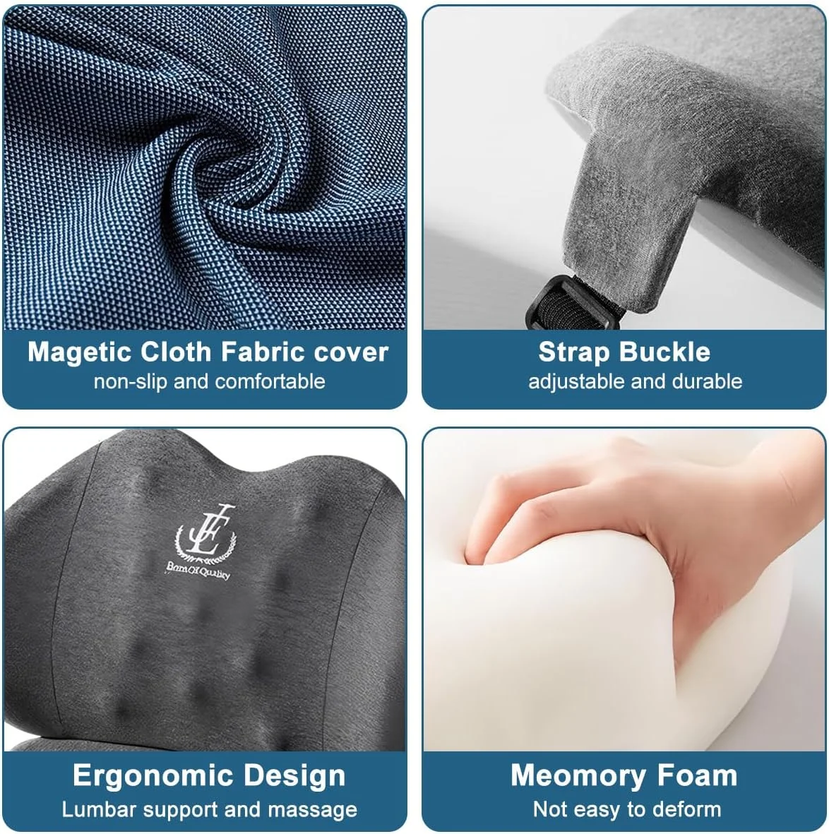 کوسن پشتیبانی کمری، بالشتک صندلی برای صندلی اداری بالشتک فوم حافظه دار با روکش قابل شستشو، پد پشتیبانی ارگونومیک برای تسکین درد دنبالچه، کمردرد، سیاتیک، مناسب برای خانه و ماشین کوسن پشتیبانی کمری، بالشتک صندلی برای صندلی اداری بالشتک فوم حافظه دار با روکش قابل شستشو، پد پشتیبانی ارگونومیک برای تسکین درد دنبالچه، کمردرد، سیاتیک، مناسب برای خانه و ماشین