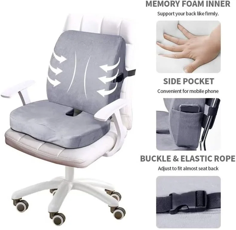 بالشتک صندلی فوم حافظهدار طبی URbazaar، بالشتک دنبالچه ضد لغزش با قسمت زیرین U شکل برای صندلی اداری، ماشین، ویلچر، بالشتک پشتی تنفسی برای تسکین درد دنبالچه سیاتیک (خاکستری) بالشتک صندلی فوم حافظهدار طبی URbazaar، بالشتک دنبالچه ضد لغزش با قسمت زیرین U شکل برای صندلی اداری، ماشین، ویلچر، بالشتک پشتی تنفسی برای تسکین درد دنبالچه سیاتیک (خاکستری)