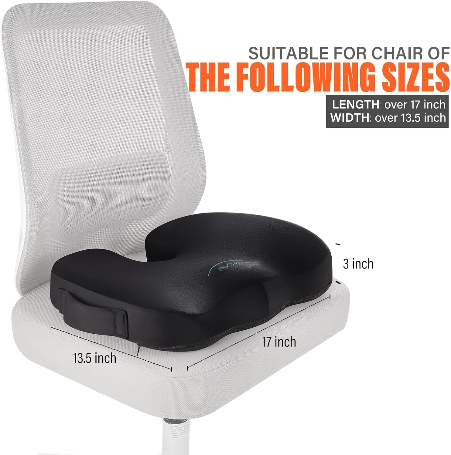 بالشتک صندلی WAOAW، بالشتک نشیمنگاه صندلی اداری برای نشستن طولانی مدت، پد صندلی فوم حافظه دار برای کمر، دنبالچه، تسکین درد دنبالچه بالشتک صندلی WAOAW، بالشتک نشیمنگاه صندلی اداری برای نشستن طولانی مدت، پد صندلی فوم حافظه دار برای کمر، دنبالچه، تسکین درد دنبالچه