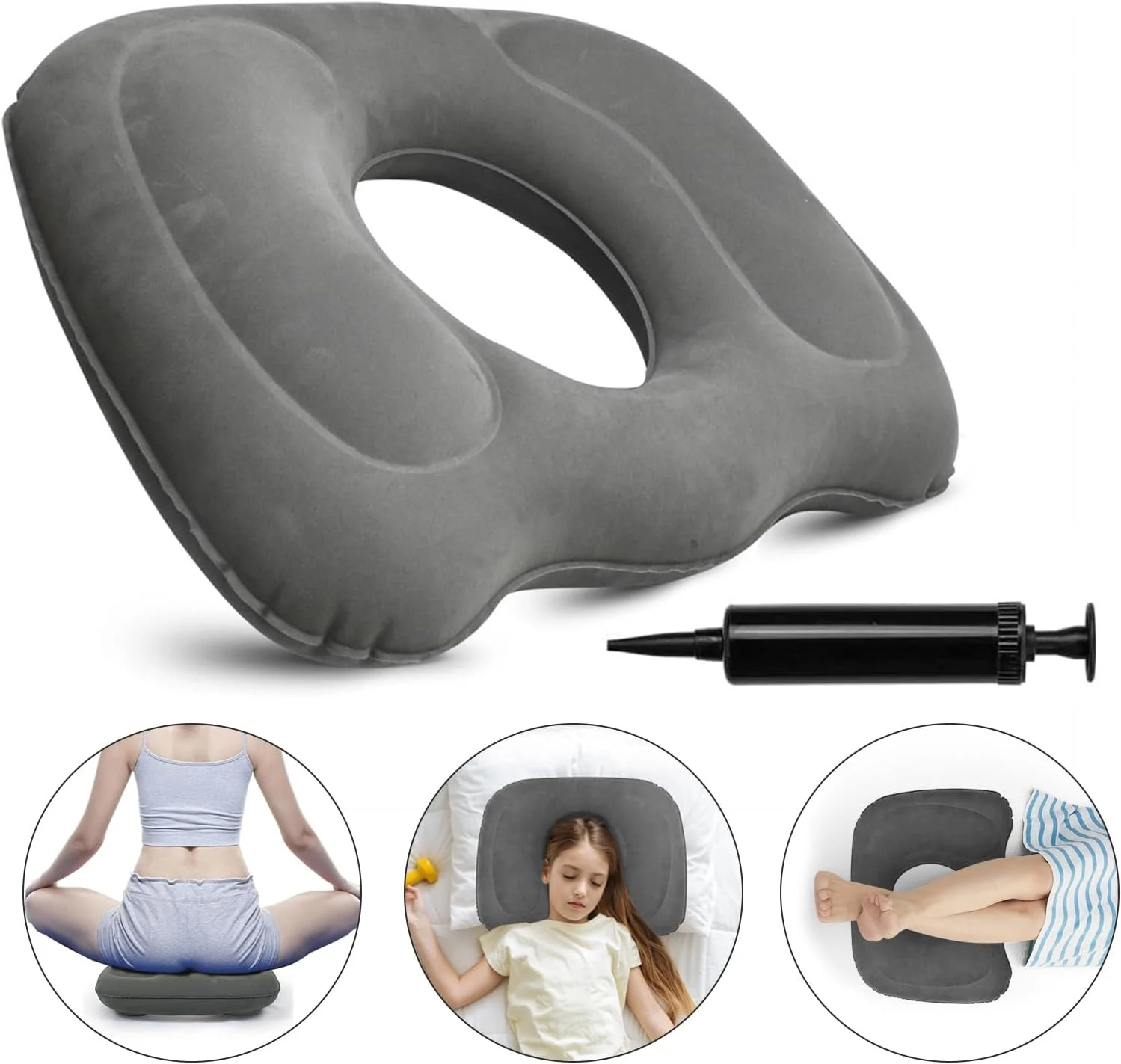 بالشتک دوناتی، بالشتک حلقه ای بادی برای کاهش فشار، بالشتک صندلی دوناتی برای دوران بارداری، دنبالچه، زخم بستر، پس از زایمان، سیاتیک بالشتک دوناتی، بالشتک حلقه ای بادی برای کاهش فشار، بالشتک صندلی دوناتی برای دوران بارداری، دنبالچه، زخم بستر، پس از زایمان، سیاتیک