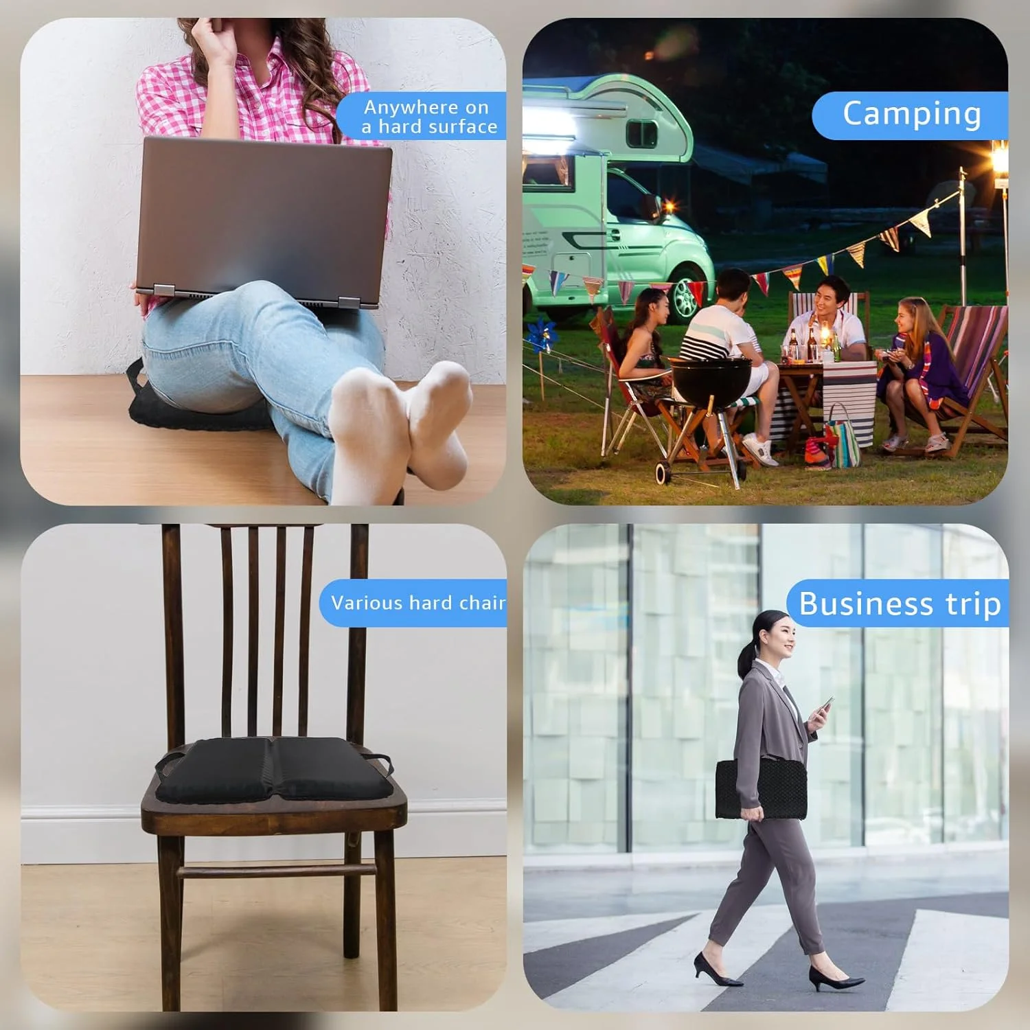 بالشتک صندلی ژله ای قابل حمل Wllead (37x27 سانتی متر)، بالشتک تاشو مسافرتی، برای صندلی هواپیما، کمپینگ، استادیوم، سینما، نیمکت باغ، تسکین درد ناشی از نشستن طولانی مدت بالشتک صندلی ژله ای قابل حمل Wllead (37x27 سانتی متر)، بالشتک تاشو مسافرتی، برای صندلی هواپیما، کمپینگ، استادیوم، سینما، نیمکت باغ، تسکین درد ناشی از نشستن طولانی مدت