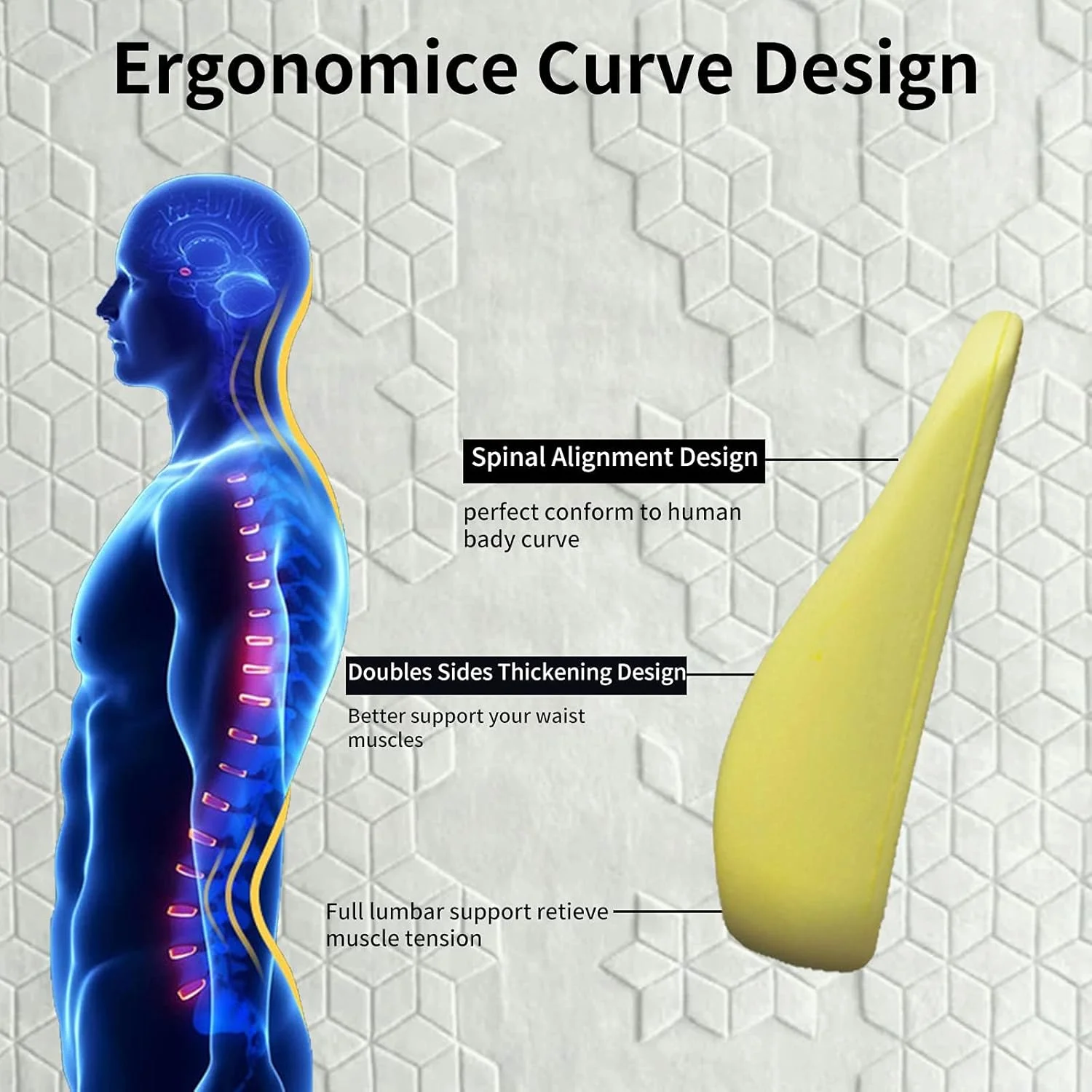 بالشتک طبی مموری فوم پشتی صندلی خودرو XINJUN - مناسب برای صندلی ماشین، صندلی اداری، صندلی های تکیه گاه دار، مبل و غیره (بژ) بالشتک طبی مموری فوم پشتی صندلی خودرو XINJUN - مناسب برای صندلی ماشین، صندلی اداری، صندلی های تکیه گاه دار، مبل و غیره (بژ)