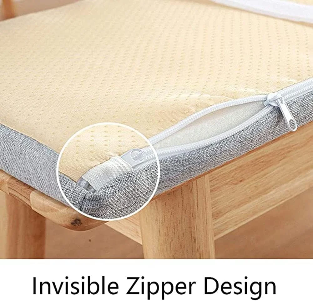 بالشتک نیمکت مستطیلی ۴ سانتی‌متری XBSLJ با زیپ، نشیمنگاه فومی نرم مناسب فضای داخلی، خارجی، باغ، مبلمان ۳/۴ نفره، قابل شستشو (بژ، ۴۰x۱۸۰ سانتی‌متر)