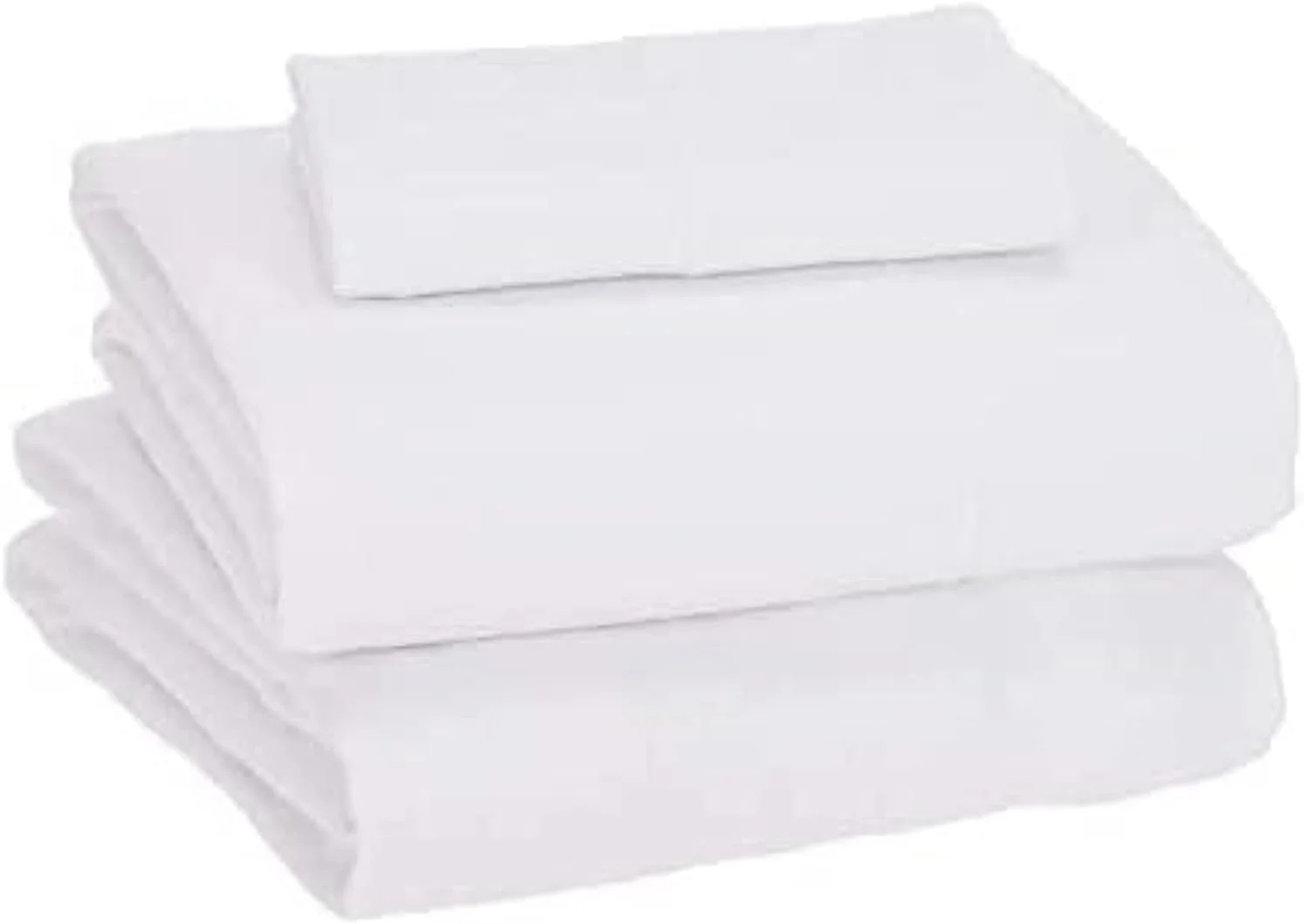 ست ملحفه کشباف کینگ سایز Sleepdown | ملحفه کینگ کشباف ترکیبی از پنبه تی‌شرتی، فوق‌العاده نرم و تنفس‌پذیر | ملحفه‌های کشباف راحت و کشسان مناسب تمام فصول کینگ سایز | ست ملحفه کینگ با جیب عمیق (سفید)