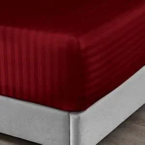 ملحفه کش‌دار سوپرمور فوق‌العاده نرم 120GSM با جیب اضافی عمیق 20 سانتی‌متری همراه با روبالشتی (زرشکی، 160x200 سانتی‌متر)