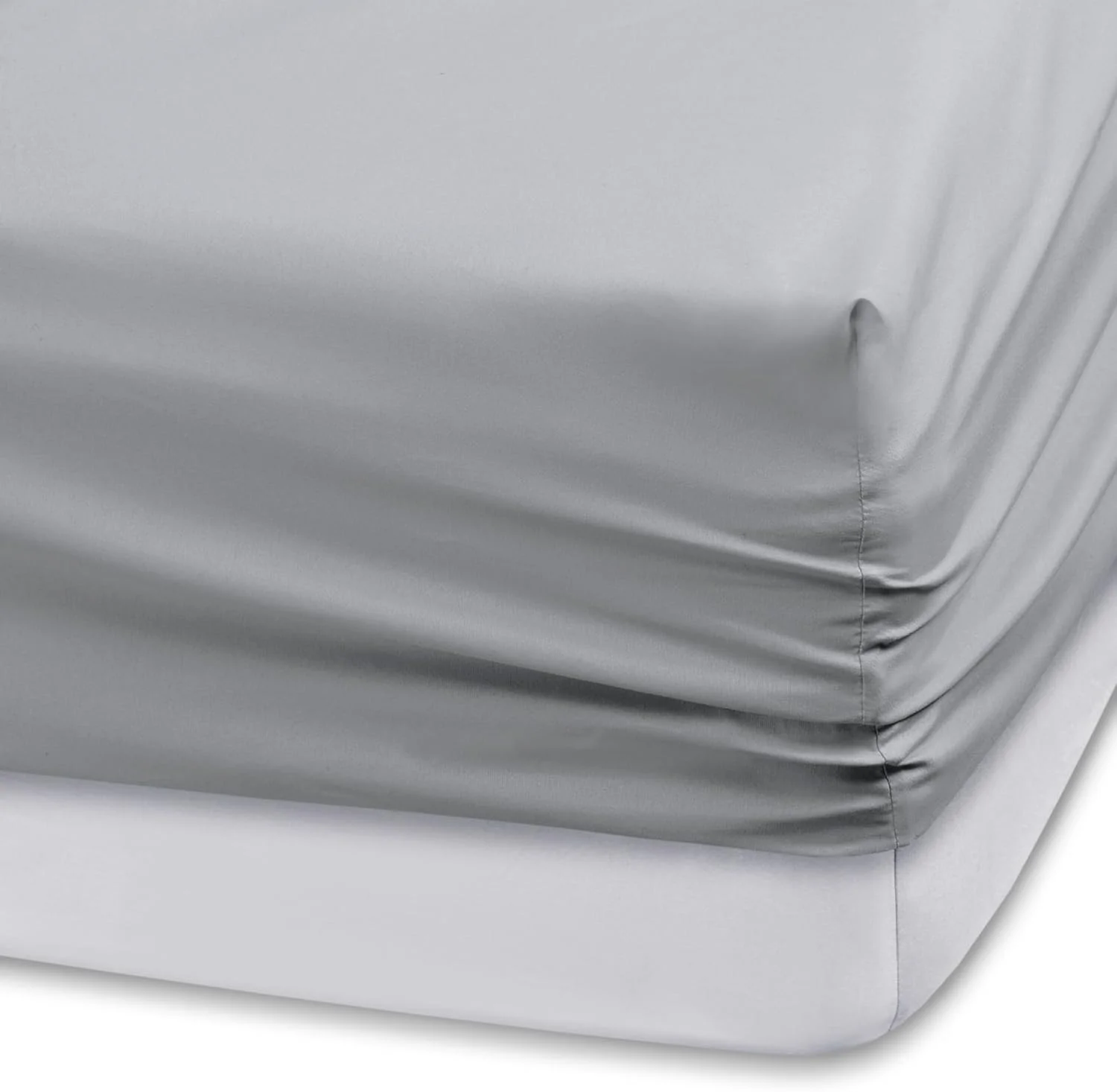 ست ملحفه میکروفایبر Comfort Spaces CS20-0120، جیب عمیق 14 اینچی، مقاوم در برابر چروک، کشی در تمام دور - ملحفه روتختی دنج برای تمام فصول، روبالشی های ست، سایز Full، خاکستری روشن