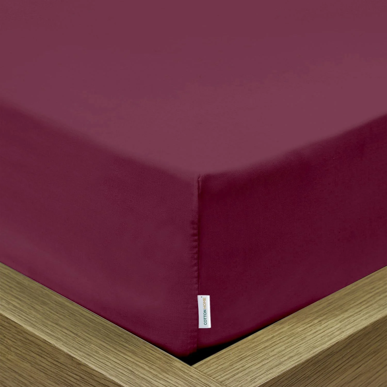 ست ملحفه کش‌دار سه تکه کتان هوم 200x200 سانتی‌متر به همراه 2 روبالشی، بسیار نرم، مناسب تخت سوپر کینگ، راحت، سبک و تنفس‌پذیر، مناسب برای تشک تا عمق 30 سانتی‌متر (زرشکی)
