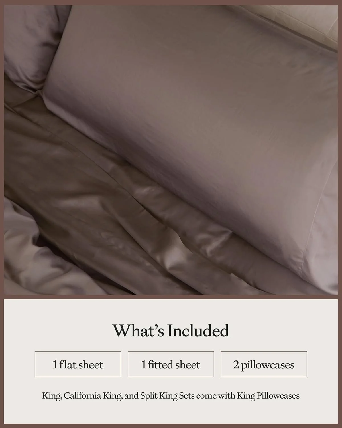 ست ملحفه تخت خواب لوکس کوزی ارث - 100% ویسکوز از پارچه بامبو، فوق العاده نرم و تنفس پذیر، مناسب برای تشک های معمولی و عمیق تا 20 اینچ - ست ملحفه 4 تکه سایز کوئین، رنگ گردویی