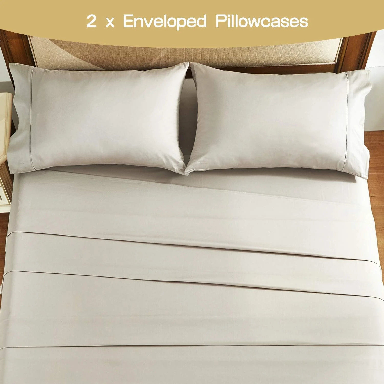 ست ملحفه تخت خواب پنبه ای سایز کینگ، ملحفه های خنک کننده فوق العاده نرم با جیب عمیق، ست ملحفه کامل 3 تکه شامل 1 ملحفه کش دار، 2 روبالشی و 1 ملحفه تخت ست ملحفه تخت خواب پنبه ای سایز کینگ، ملحفه های خنک کننده فوق العاده نرم با جیب عمیق، ست ملحفه کامل 3 تکه شامل 1 ملحفه کش دار، 2 روبالشی و 1 ملحفه تخت