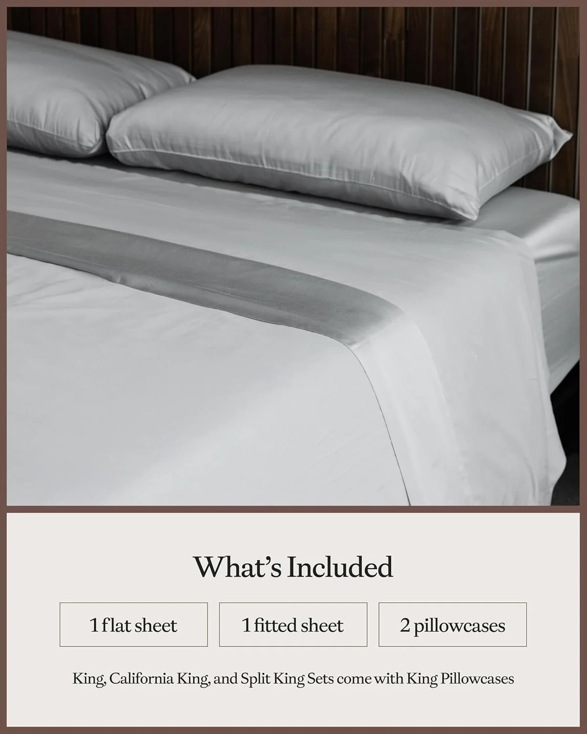 ست ملحفه بامبو خاکستری روشن سایز کویین ست ملحفه بامبو خاکستری روشن سایز کویین