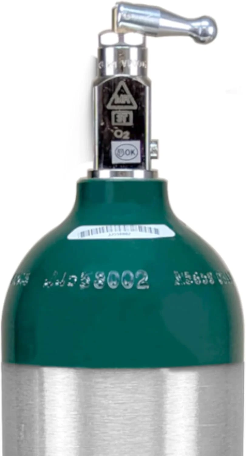 سیلندر اکسیژن پزشکی آلومینیومی سایز B (M6) با شیر ضامن دار CGA-870 (مخزن خالی) ساخت ایالات متحده آمریکا