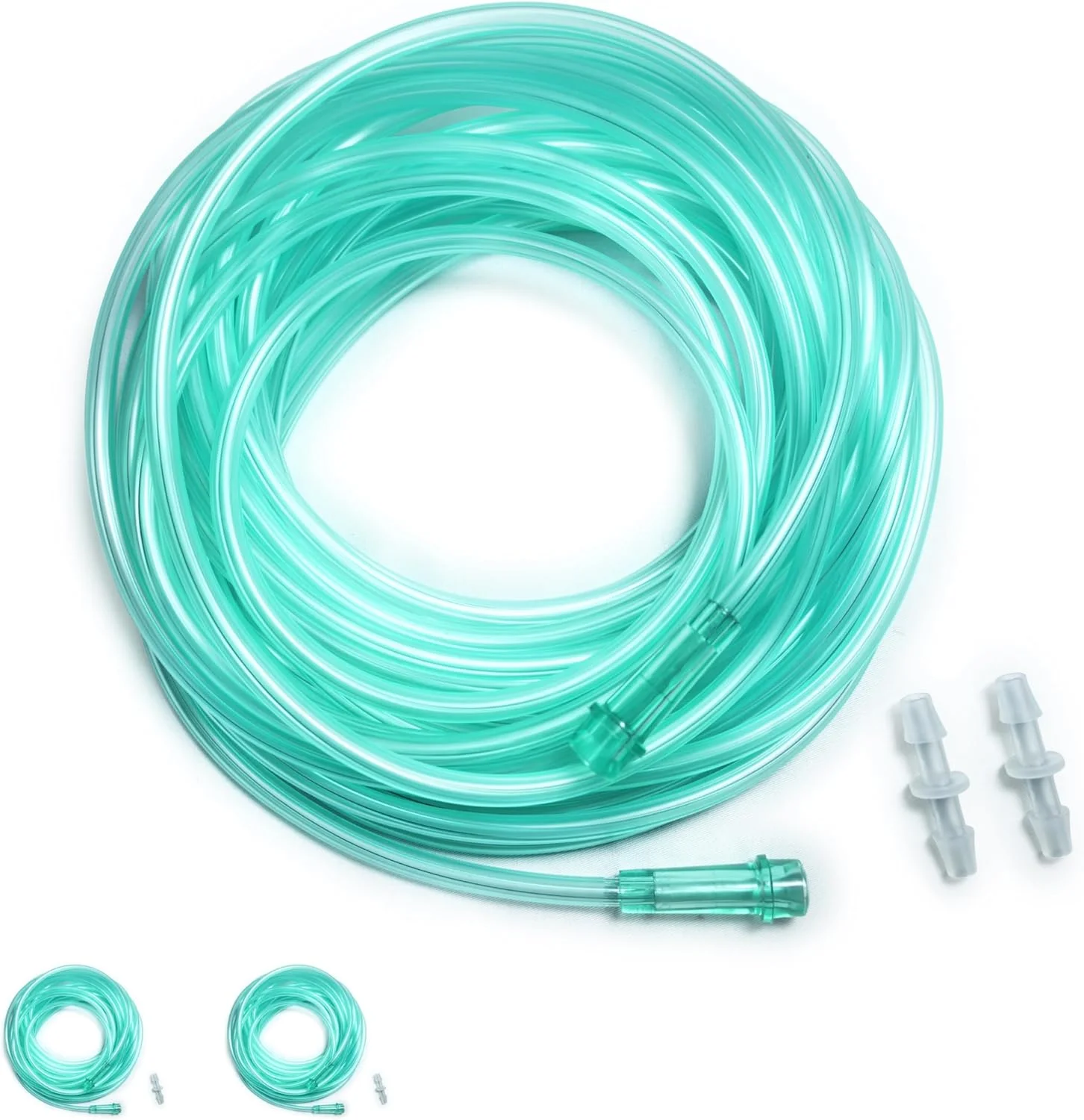 بسته دو عددی لوله اکسیژن 10 متری با جریان بالا و طراحی 6 کاناله ضد گره خوردگی، رابط جهانی و شامل 2 اتصال دهنده