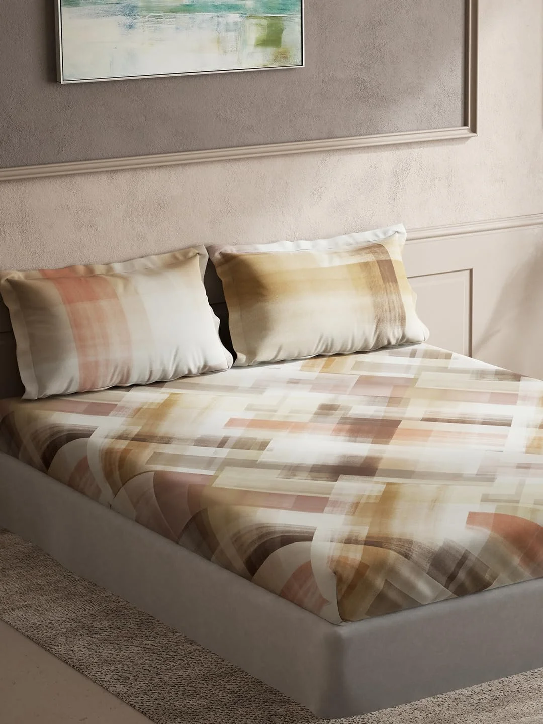 ملحفه کینگ سایز تخت خواب دو نفره D'Decor، طرح Prism، جنس 100% پنبه، به همراه 2 روبالشتی، کیفیت عالی (ANGORA) ملحفه کینگ سایز تخت خواب دو نفره D'Decor، طرح Prism، جنس 100% پنبه، به همراه 2 روبالشتی، کیفیت عالی (ANGORA)