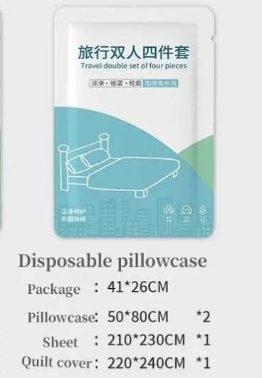 ست ملحفه یکبار مصرف مسافرتی، ست ملافه یکبار مصرف قابل حمل با ملحفه 240*220، روکش لحاف 240*220، روبالشی 80*60*2 مناسب هتل، بیمارستان و مسافرت. (3 ست 4 تکه ای) ست ملحفه یکبار مصرف مسافرتی، ست ملافه یکبار مصرف قابل حمل با ملحفه 240*220، روکش لحاف 240*220، روبالشی 80*60*2 مناسب هتل، بیمارستان و مسافرت. (3 ست 4 تکه ای)