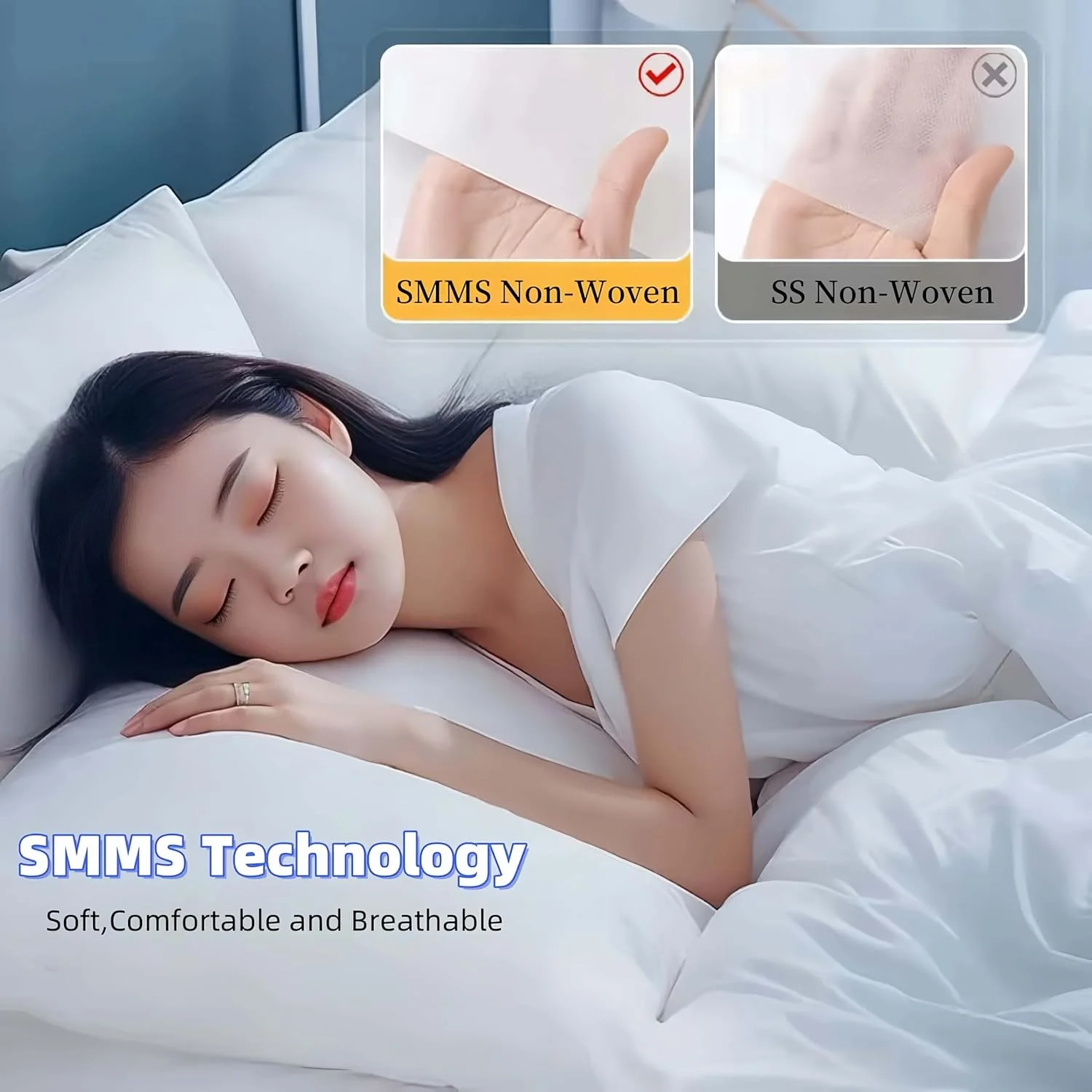 ست ملحفه یکبار مصرف چهارتکه ضخیم، ست ملحفه یکبار مصرف چهارتکه (شامل روکش لحاف و روبالشی)، ست ملحفه مسافرتی یکبار مصرف، ست نظافت مسافرتی هتل (سفید)