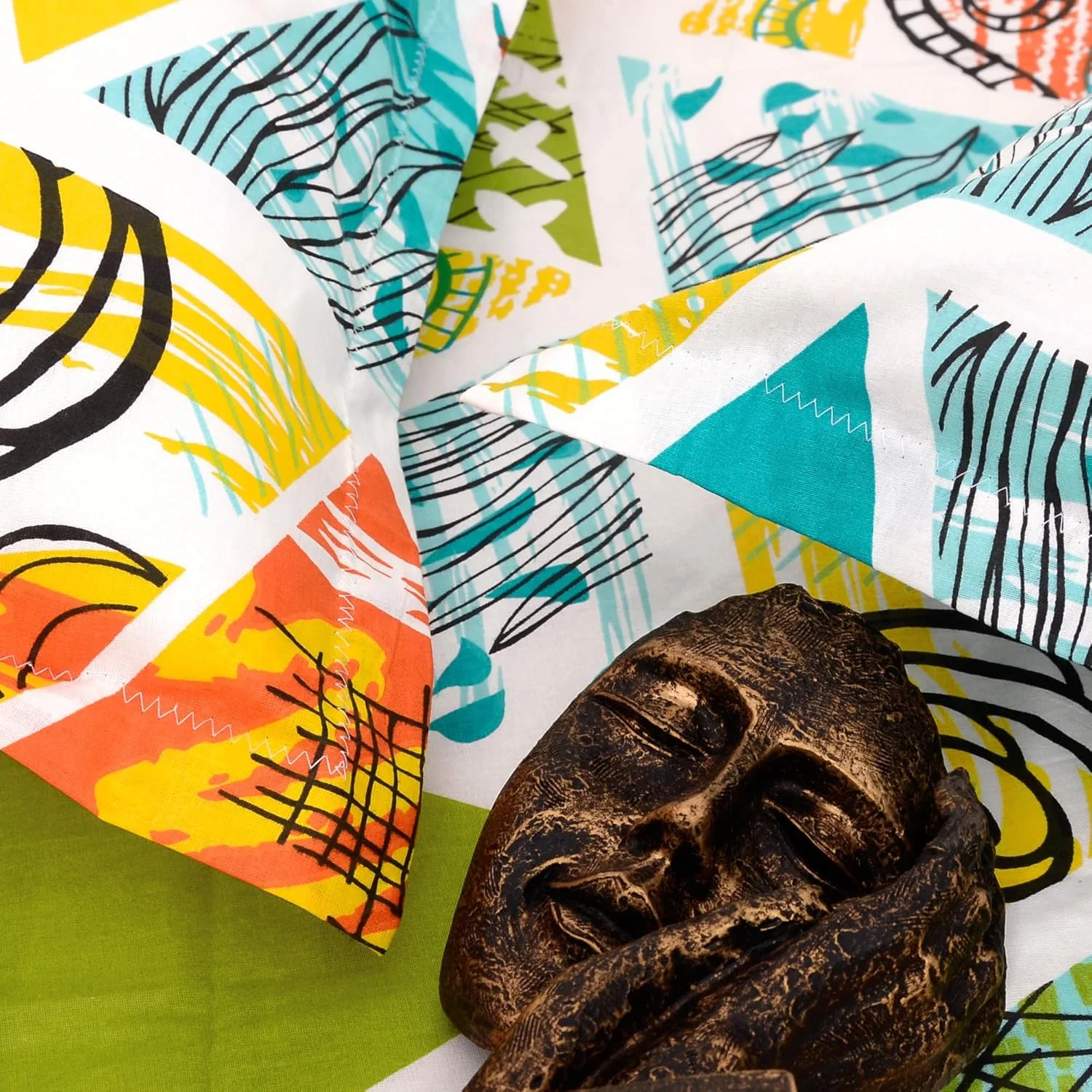 ملحفه تخت خواب کینگ سایز Divine Casa، با تراکم بافت 144 و 100% پنبه به همراه 2 روبالشتی، لطیف و نرم، طرح راجستانی (270 x 270 سانتی متر، لیمویی) ملحفه تخت خواب کینگ سایز Divine Casa، با تراکم بافت 144 و 100% پنبه به همراه 2 روبالشتی، لطیف و نرم، طرح راجستانی (270 x 270 سانتی متر، لیمویی)