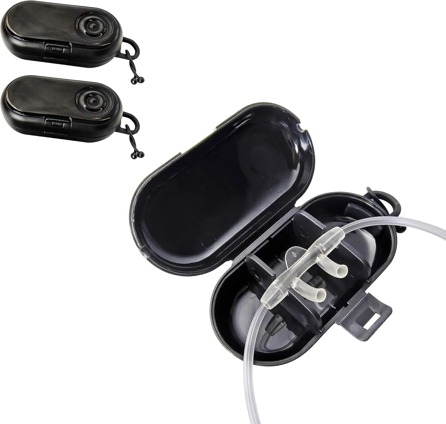 جعبه نگهداری کانولای بینی - راه حل قابل حمل و بهداشتی برای استفاده کنندگان از عینک بینی، مناسب برای مسافرت یا خانه | 2 جعبه سیاه جعبه نگهداری کانولای بینی - راه حل قابل حمل و بهداشتی برای استفاده کنندگان از عینک بینی، مناسب برای مسافرت یا خانه | 2 جعبه سیاه