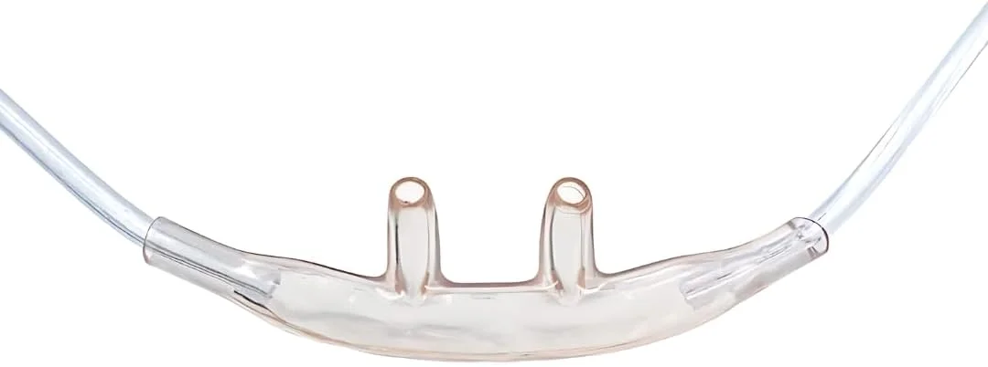 کانولای بینی اکسیژن با لوله کوتاه - 0.3 متری، شفاف، سبک وزن، راحت، روی گوش | طول کوتاه برای استفاده با دستگاه قابل حمل | تایید شده