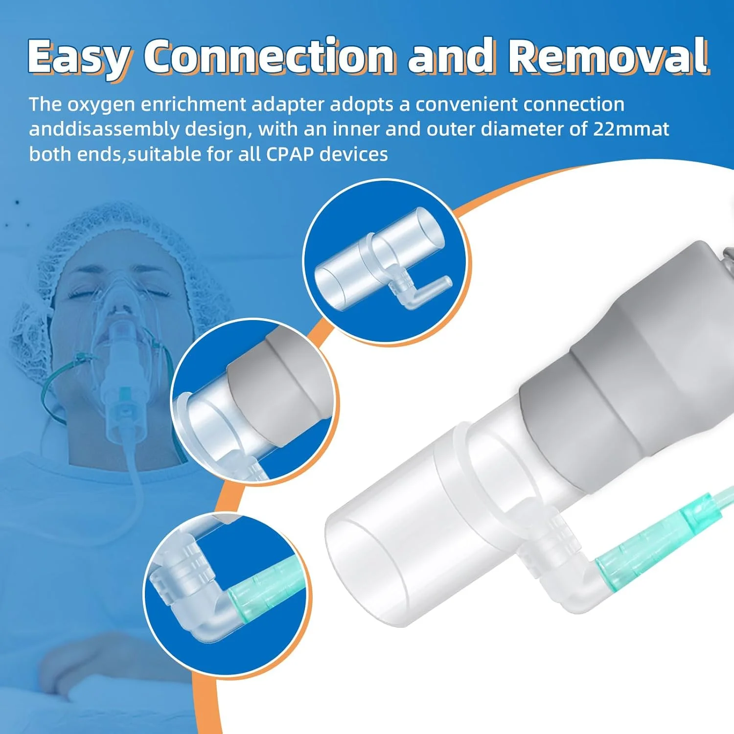 آداپتور شلنگ سی پپ، آداپتور غنی سازی اکسیژن سی پپ، ملزومات اکسیژن - بسته 4 عددی