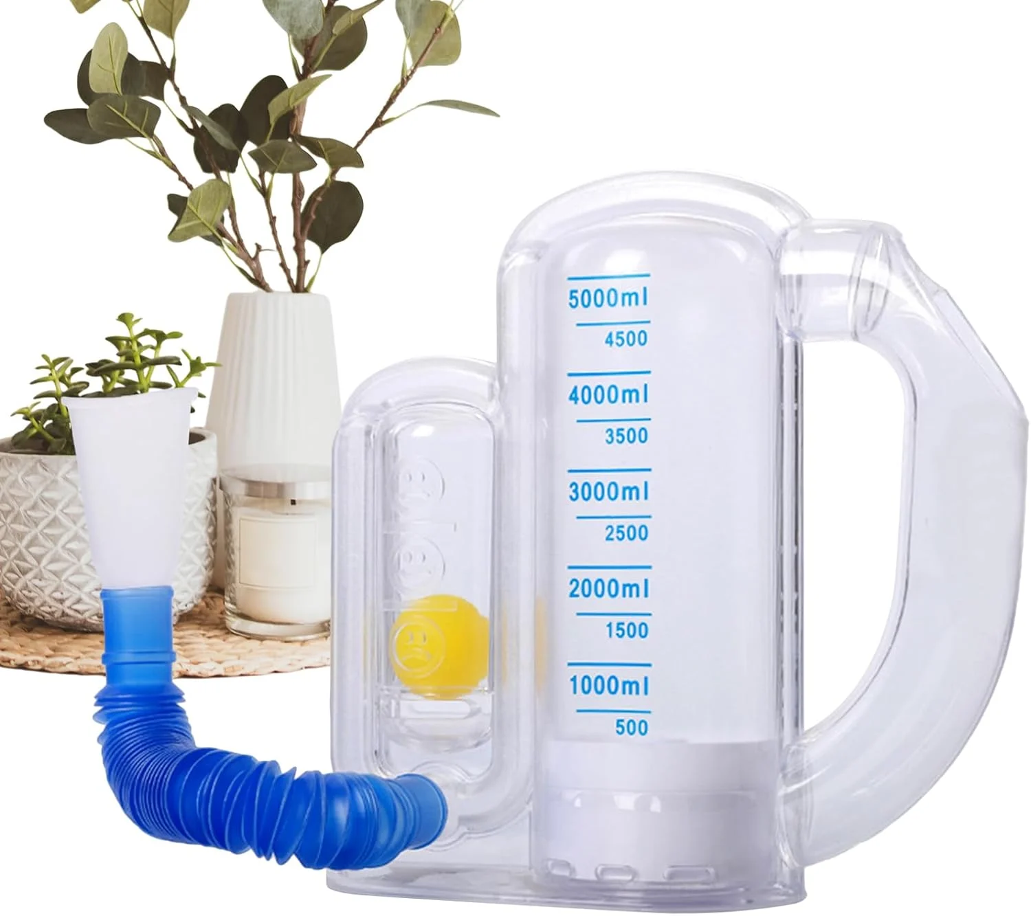 اسپیرومتر تمرین تنفسی بزرگسالان | تمرین دهنده ریه برای ورزشکاران با نشانگر میزان جریان - ظرفیت 5000 میلی لیتر، تمرین دهنده تنفسی برای ورزشکاران در باشگاه، دویدن و تناسب اندام اسپیرومتر تمرین تنفسی بزرگسالان | تمرین دهنده ریه برای ورزشکاران با نشانگر میزان جریان - ظرفیت 5000 میلی لیتر، تمرین دهنده تنفسی برای ورزشکاران در باشگاه، دویدن و تناسب اندام