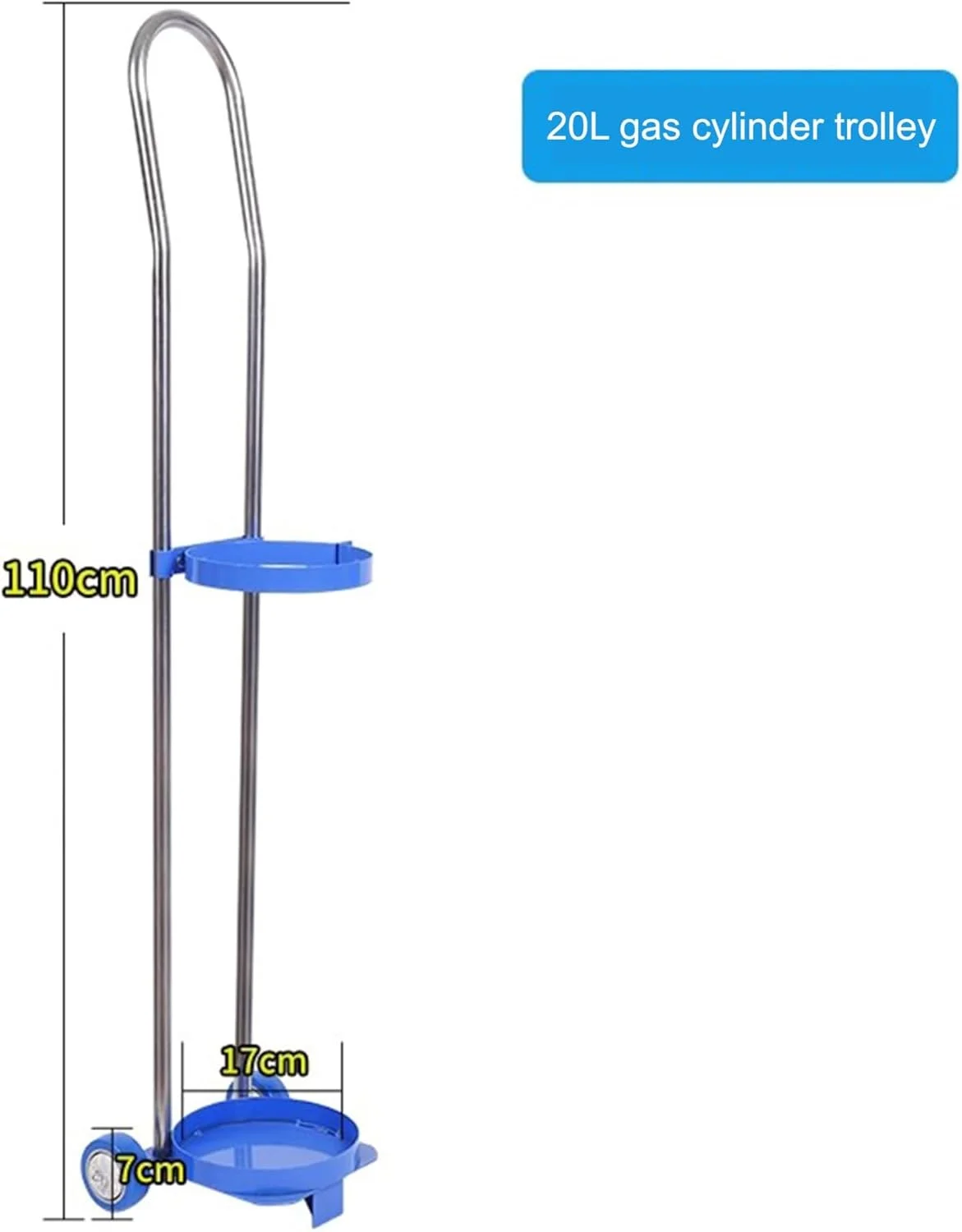 چرخ دستی حمل مخزن اکسیژن، نگهدارنده متحرک سیلندر، ترولی قابل حمل سیلندر برای کارخانه اتاق عمل (20 لیتر) چرخ دستی حمل مخزن اکسیژن، نگهدارنده متحرک سیلندر، ترولی قابل حمل سیلندر برای کارخانه اتاق عمل (20 لیتر)