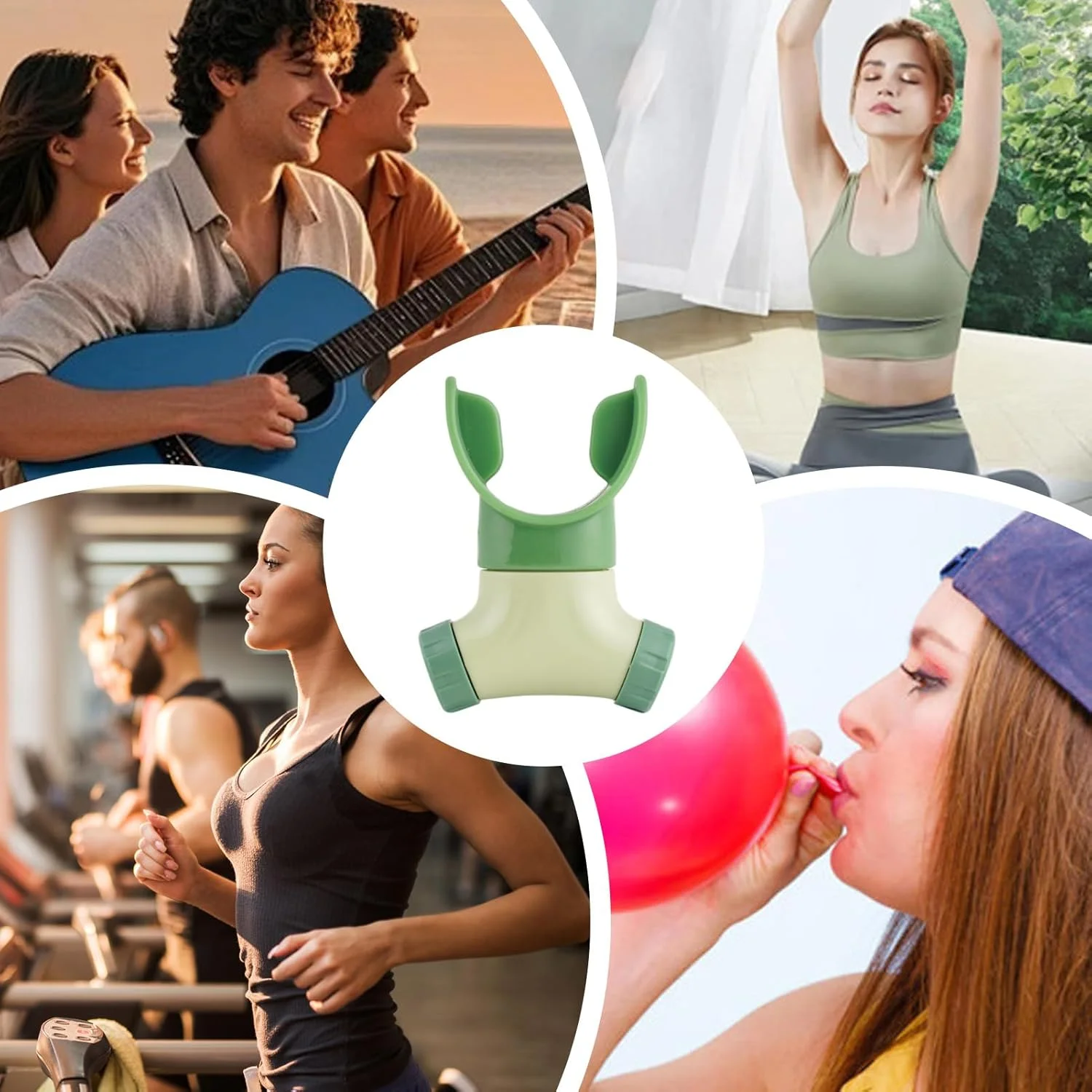 تمرین دهنده تنفسی - تقویت کننده ریه، تمرین دهنده تنفس قابل تنظیم، تجهیزات ورزشی برای شنا، دوچرخه سواری، دویدن، ورزش و آواز