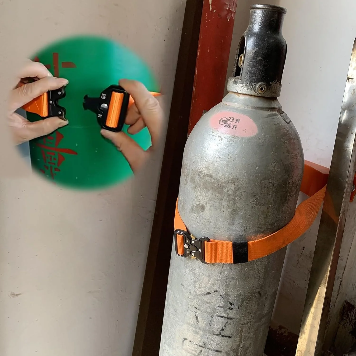 نگهدارنده مخزن اکسیژن، براکت دیواری برای سیلندر اکسیژن، قفسه نگهداری اکسیژن با سگک ایمنی جداشدنی، پایه مخزن اکسیژن برای بطری های نیتروژن پروپان (خاکستری) (نارنجی) نگهدارنده مخزن اکسیژن، براکت دیواری برای سیلندر اکسیژن، قفسه نگهداری اکسیژن با سگک ایمنی جداشدنی، پایه مخزن اکسیژن برای بطری های نیتروژن پروپان (خاکستری) (نارنجی)