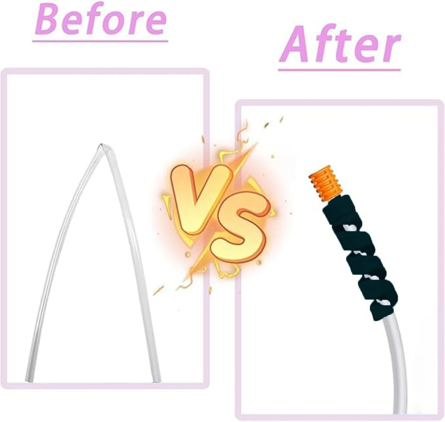 بسته‌های ۱۰ عددی نگهدارنده و صاف کننده لوله اکسیژن، لوازم جانبی لوله اکسیژن برای جلوگیری از گره خوردن شلنگ اکسیژن (مشکی)