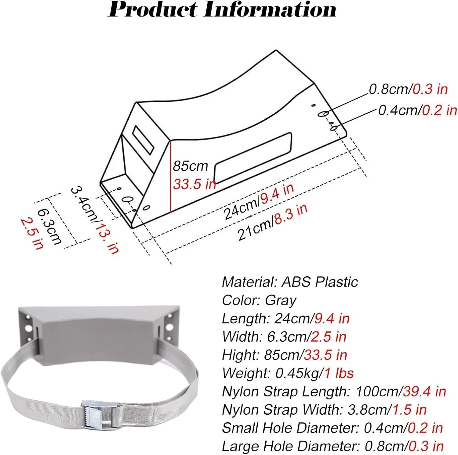 نگهدارنده دیواری کپسول اکسیژن، پایه فولادی مقاوم با پیچ های انبساطی، سازمان دهنده پلاستیکی مخزن اکسیژن برای کلینیک ها - بادوام و صرفه جویی در فضا، نارنجی