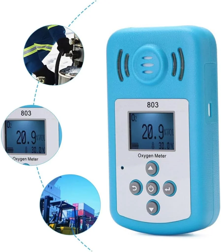 دستگاه سنجش میزان اکسیژن Kxl803 با آلارم صوتی، نوری و لرزشی، نمایشگر LCD، تستر اکسیژن قابل حمل