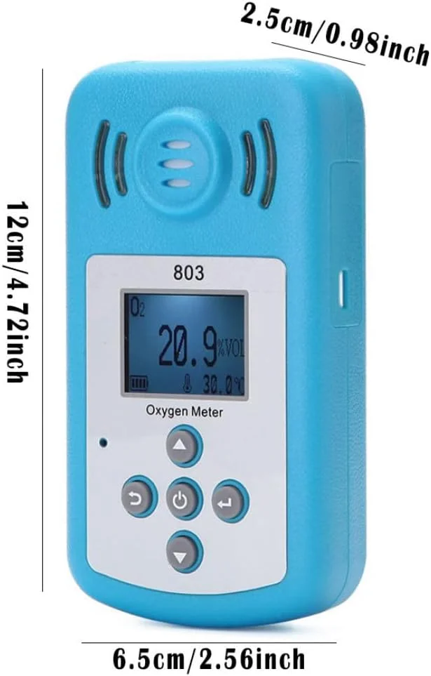 دستگاه سنجش میزان اکسیژن Kxl803 با آلارم صوتی، نوری و لرزشی، نمایشگر LCD، تستر اکسیژن قابل حمل
