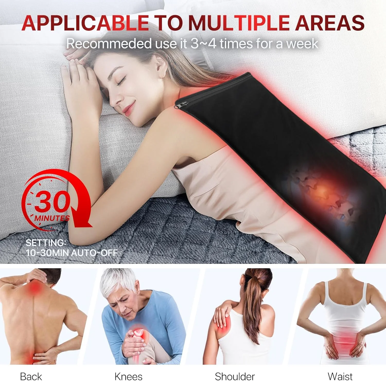 دستگاه نوردرمانی قرمز ZIROCTD برای صورت و بدن، لامپ نوردرمانی مادون قرمز T120