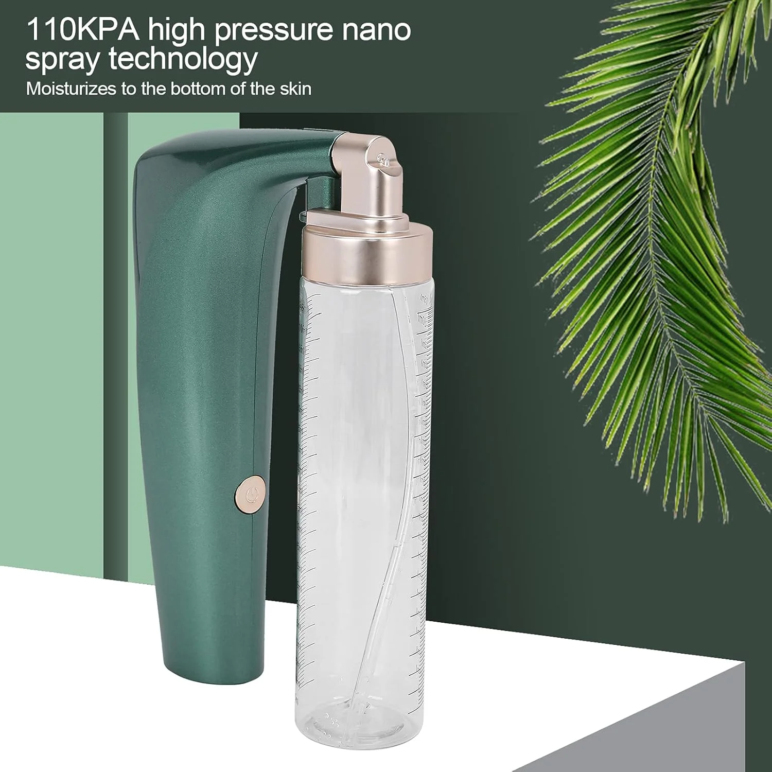 دستگاه تزریق اکسیژن، دستگاه تزریق اکسیژن دستی 105 میلی لیتری قابل حمل و ایمن برای زیبایی (سبز، مدل برج پیزا)