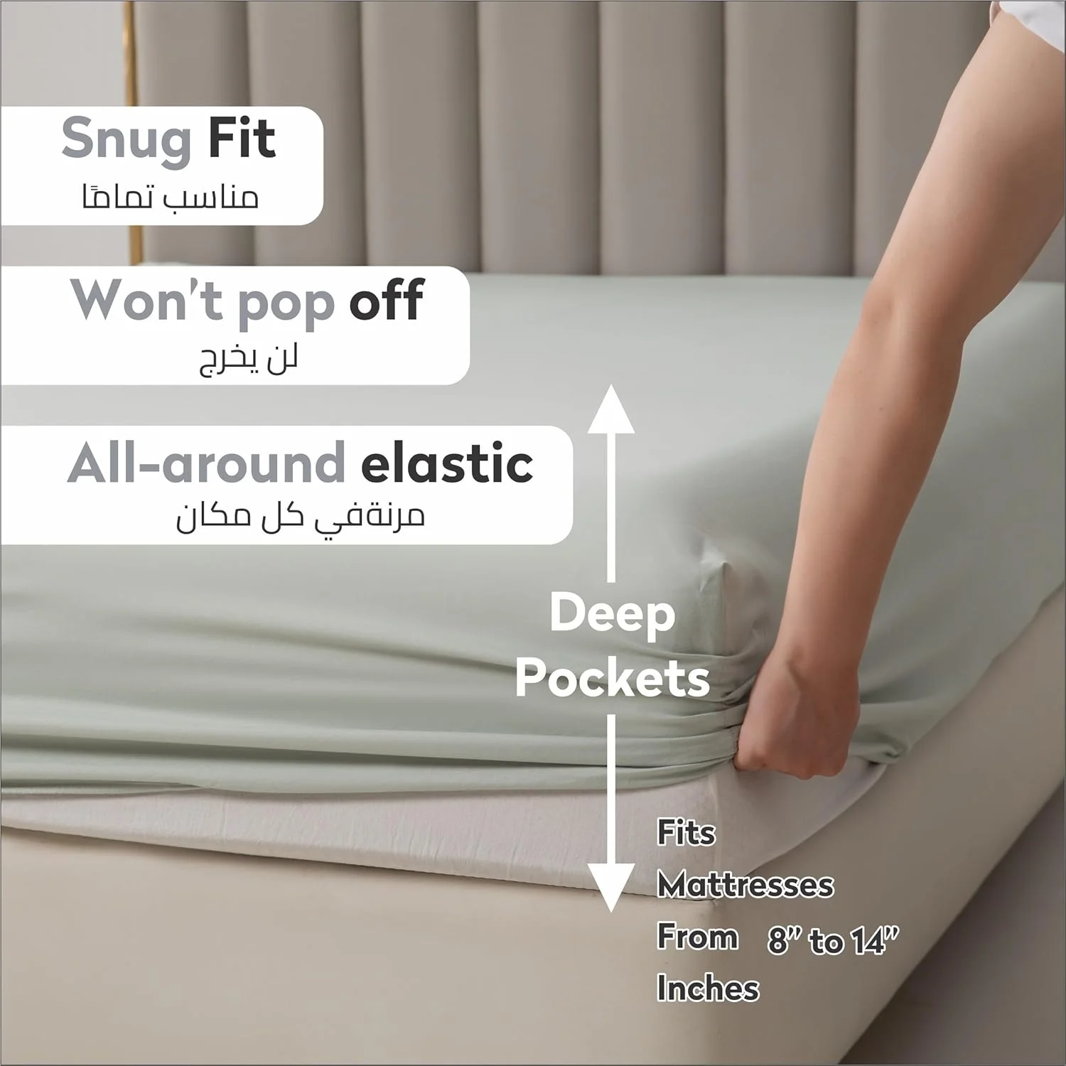 ملحفه کشدار تخت خواب دوناتلا - مناسب تخت 180x200 سانتیمتر برای تخت کینگ، 3 تکه (1 ملحفه کشدار و 2 روبالشی) - جیب عمیق 35 سانتیمتری - ملحفه تخت ساده ملحفه کشدار تخت خواب دوناتلا - مناسب تخت 180x200 سانتیمتر برای تخت کینگ، 3 تکه (1 ملحفه کشدار و 2 روبالشی) - جیب عمیق 35 سانتیمتری - ملحفه تخت ساده