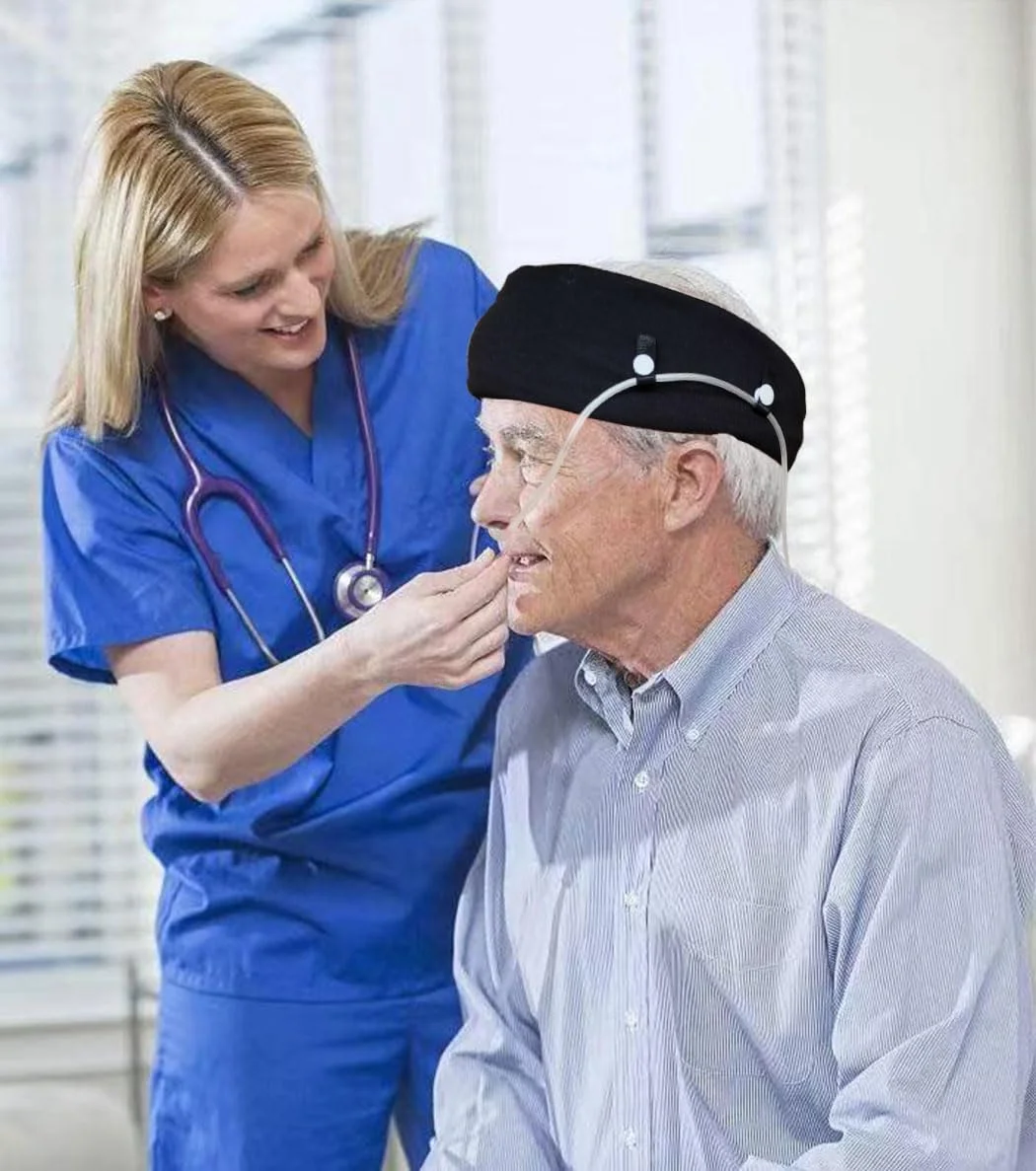 1 عدد هدبند نازال کانولا اکسیژن راحت، هدبند نازال کانولا اکسیژن، محافظ گوش برای لوله اکسیژن، هدبند الاستیک کانولا اکسیژن برای جلوگیری از درد گوش (مشکی)