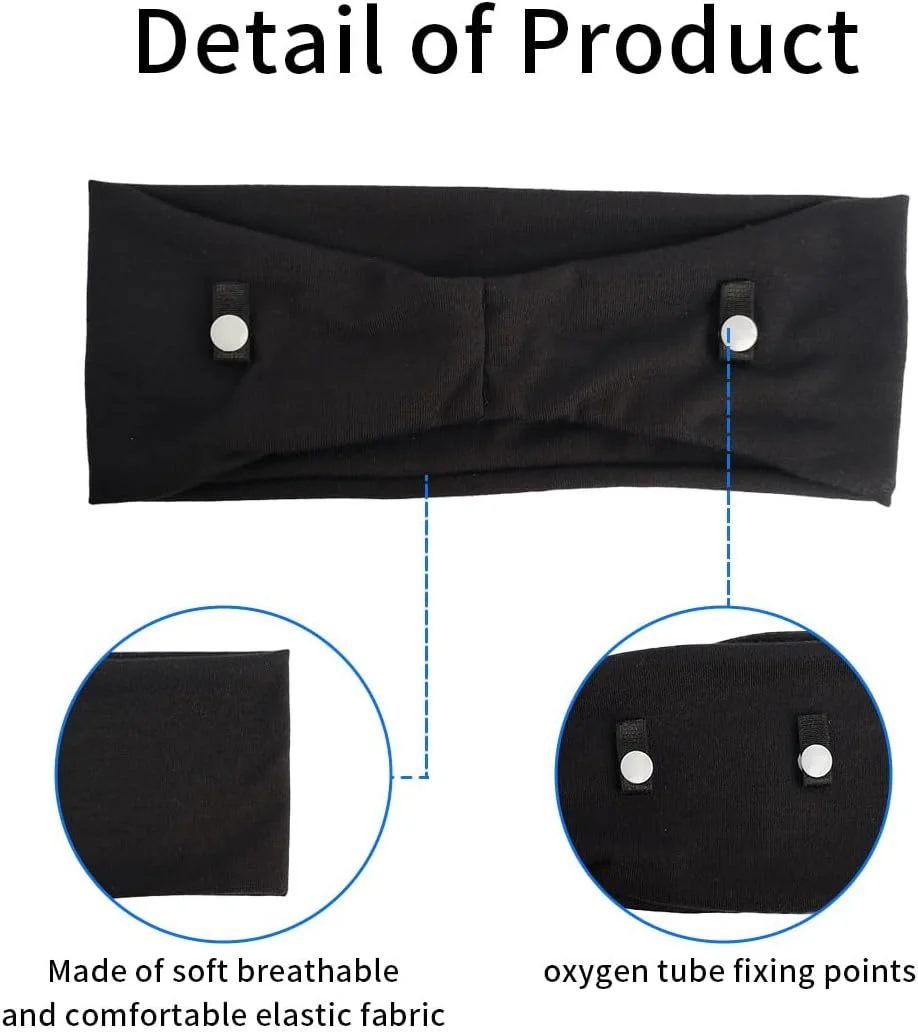 1 عدد هدبند نازال کانولا اکسیژن راحت، هدبند نازال کانولا اکسیژن، محافظ گوش برای لوله اکسیژن، هدبند الاستیک کانولا اکسیژن برای جلوگیری از درد گوش (مشکی)