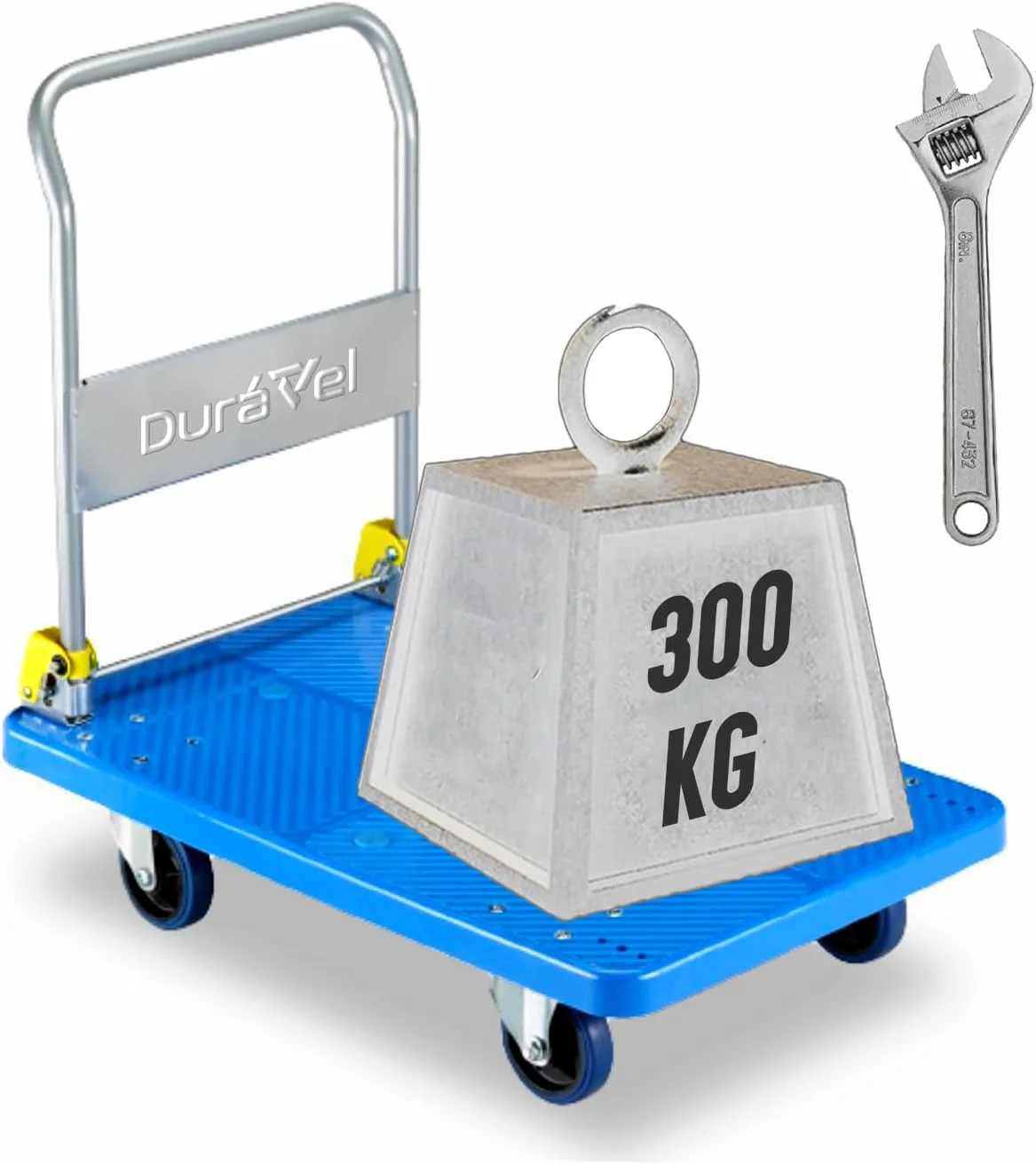 چرخ دستی صنعتی (A+) با آچار مناسب - گاری تخت سنگین با ظرفیت وزنی 300 کیلوگرم - چرخ دستی برای مصارف اداری و تجاری چرخ دستی صنعتی (A+) با آچار مناسب - گاری تخت سنگین با ظرفیت وزنی 300 کیلوگرم - چرخ دستی برای مصارف اداری و تجاری