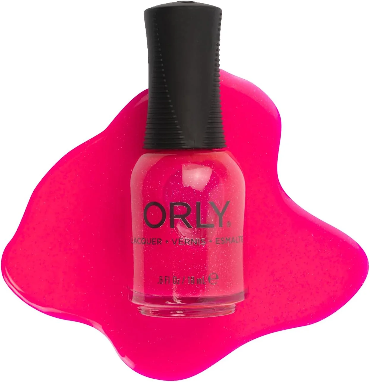 لاک ناخن نئون اورلی برای تابستان | رنگ های روشن و تاپرهای اکلیلی برای ناخن های نئون تابستانی | ۱۸ میلی لیتر (صورتی پررنگ)